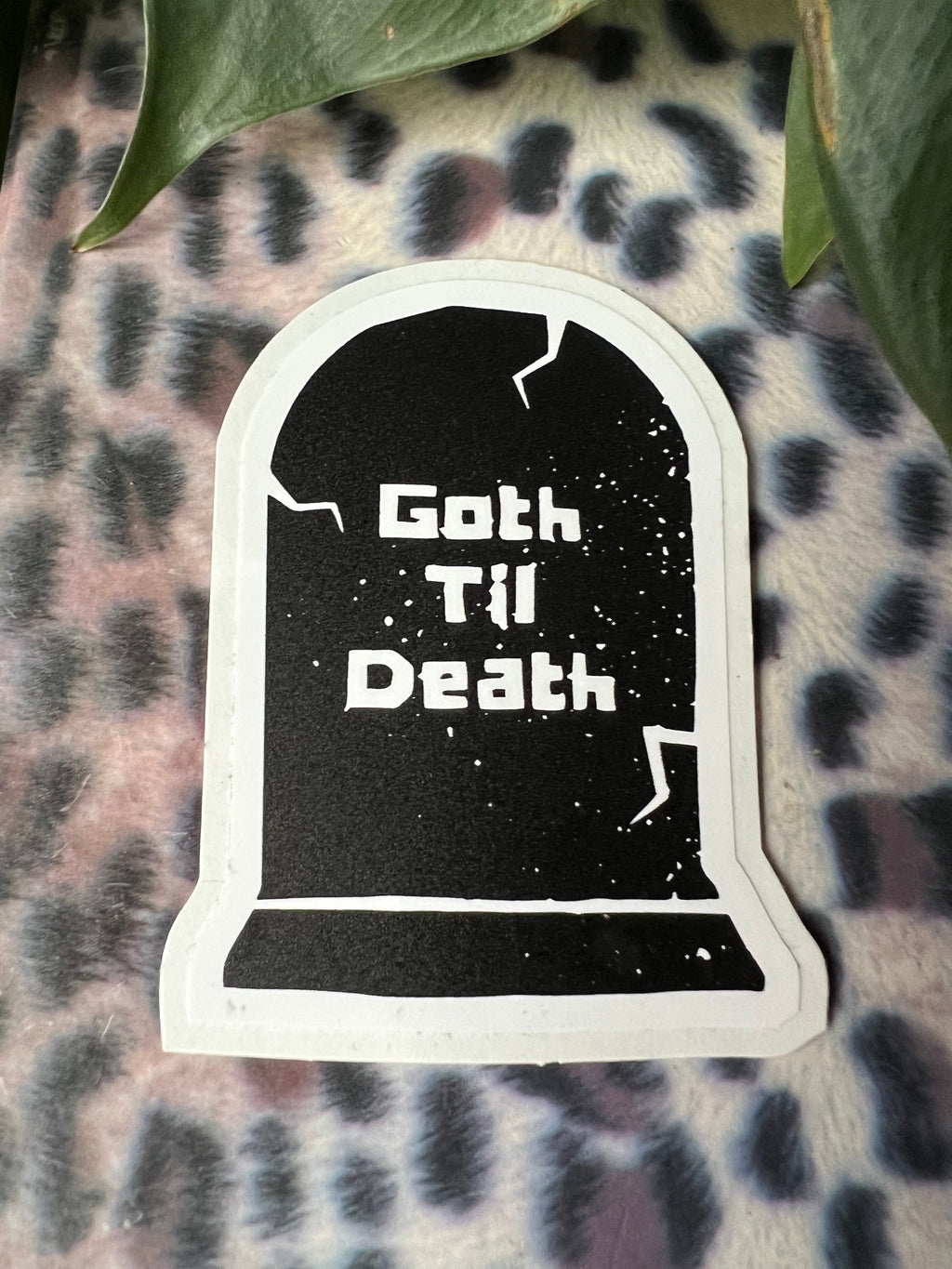 goth til death gothic vinyl stickers gravestone
