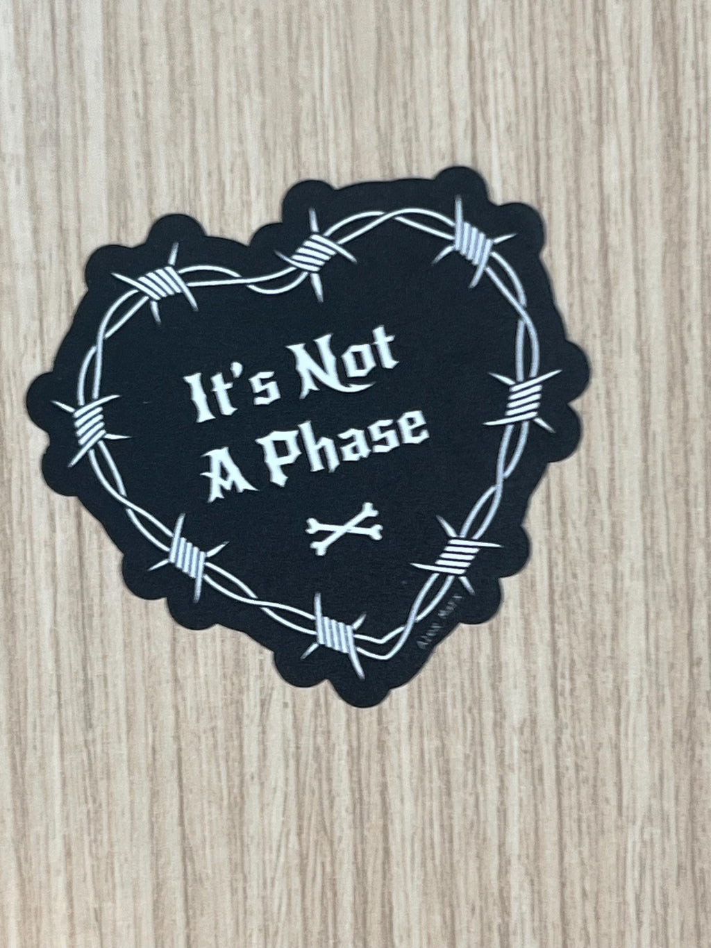 gothic heart stickers goth decals it’s not a phase sticker barbed wire sticker