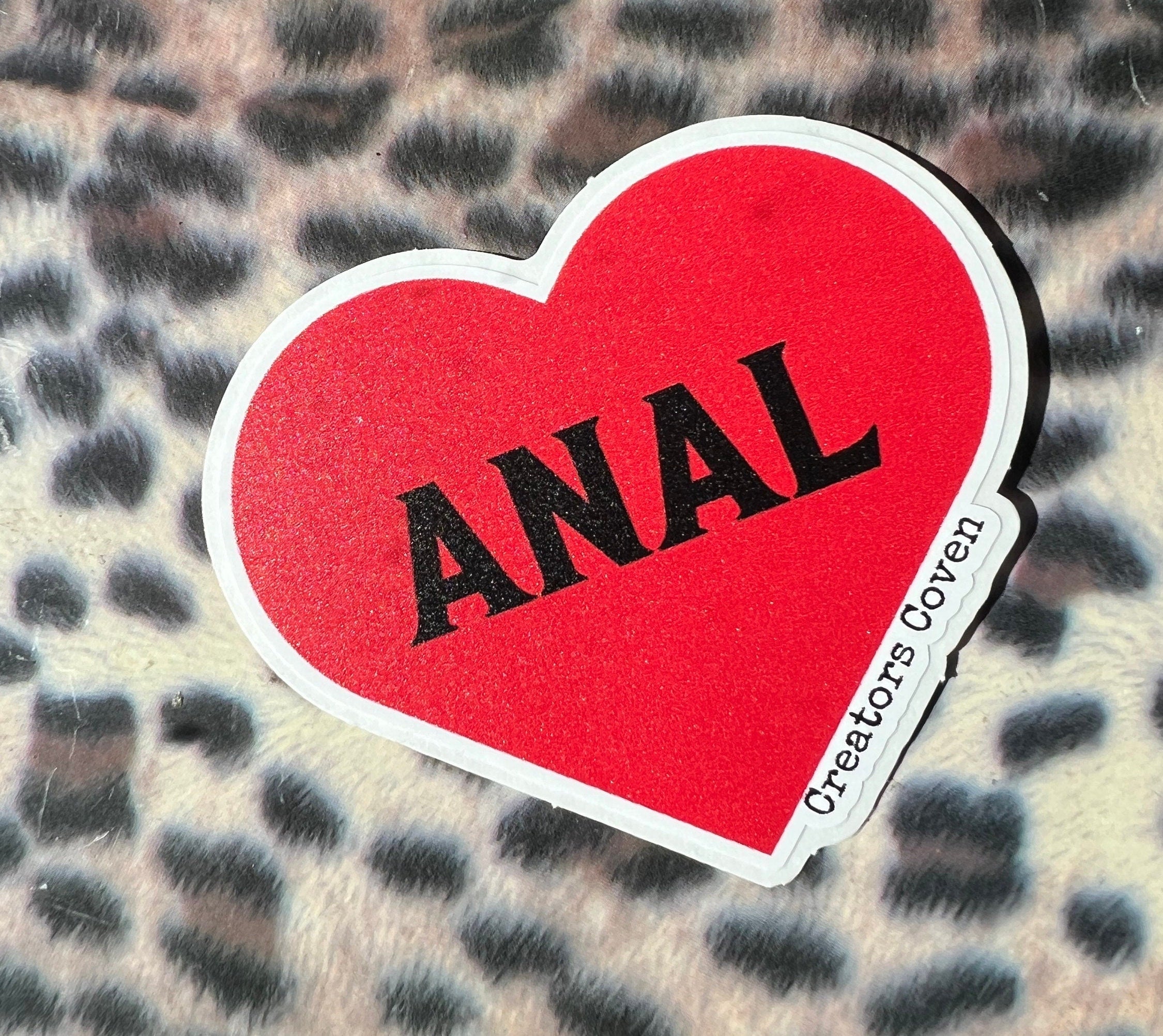 nsfw adult stickers sexy queer gay decals weird stickers dark humor decal ANAL red heart vinyl stickers removable waterproof uv ink