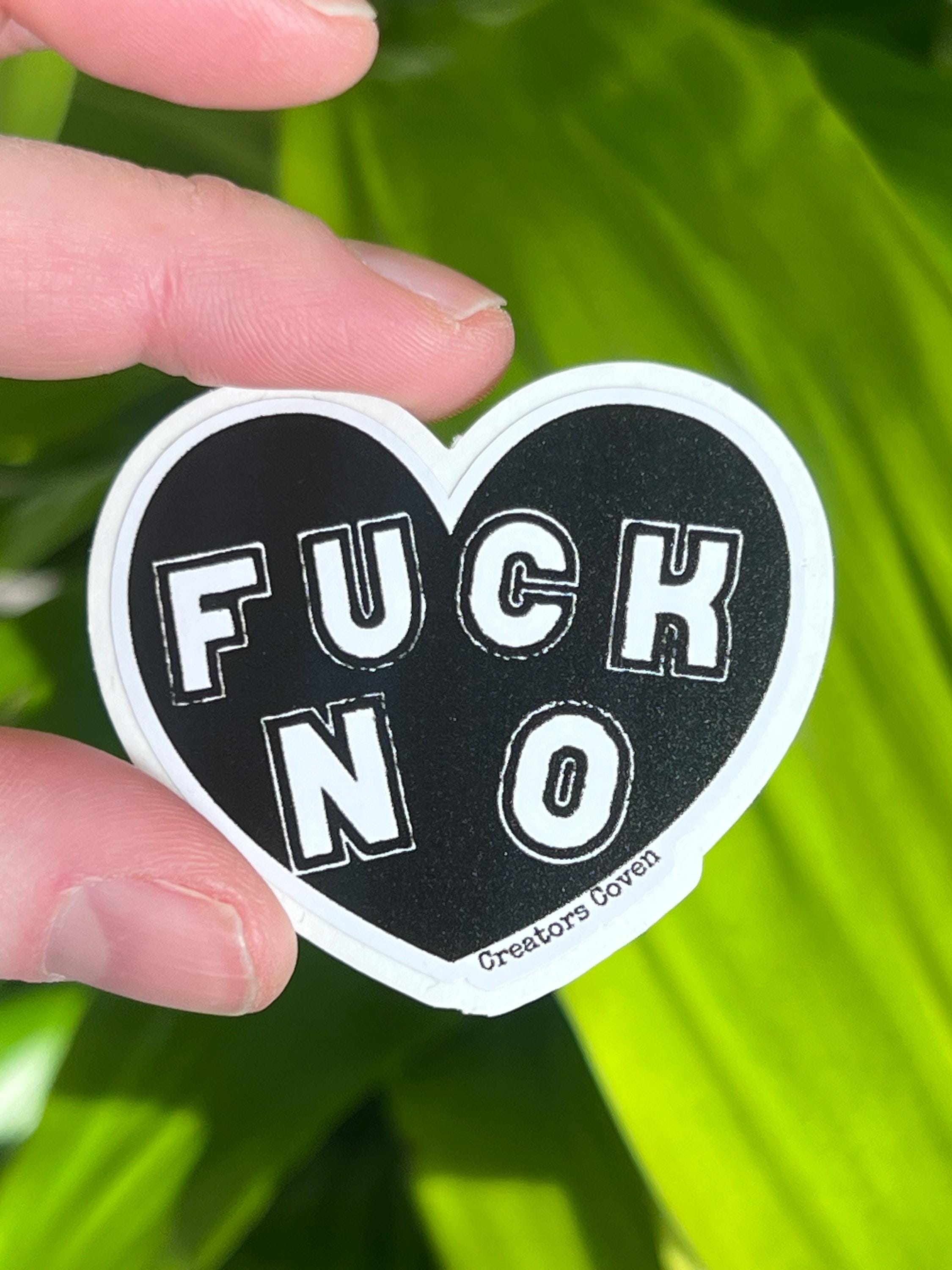 goth stickers liberal feminist stickers “fuck no” gothic black heart decal punk stickers waterproof removable