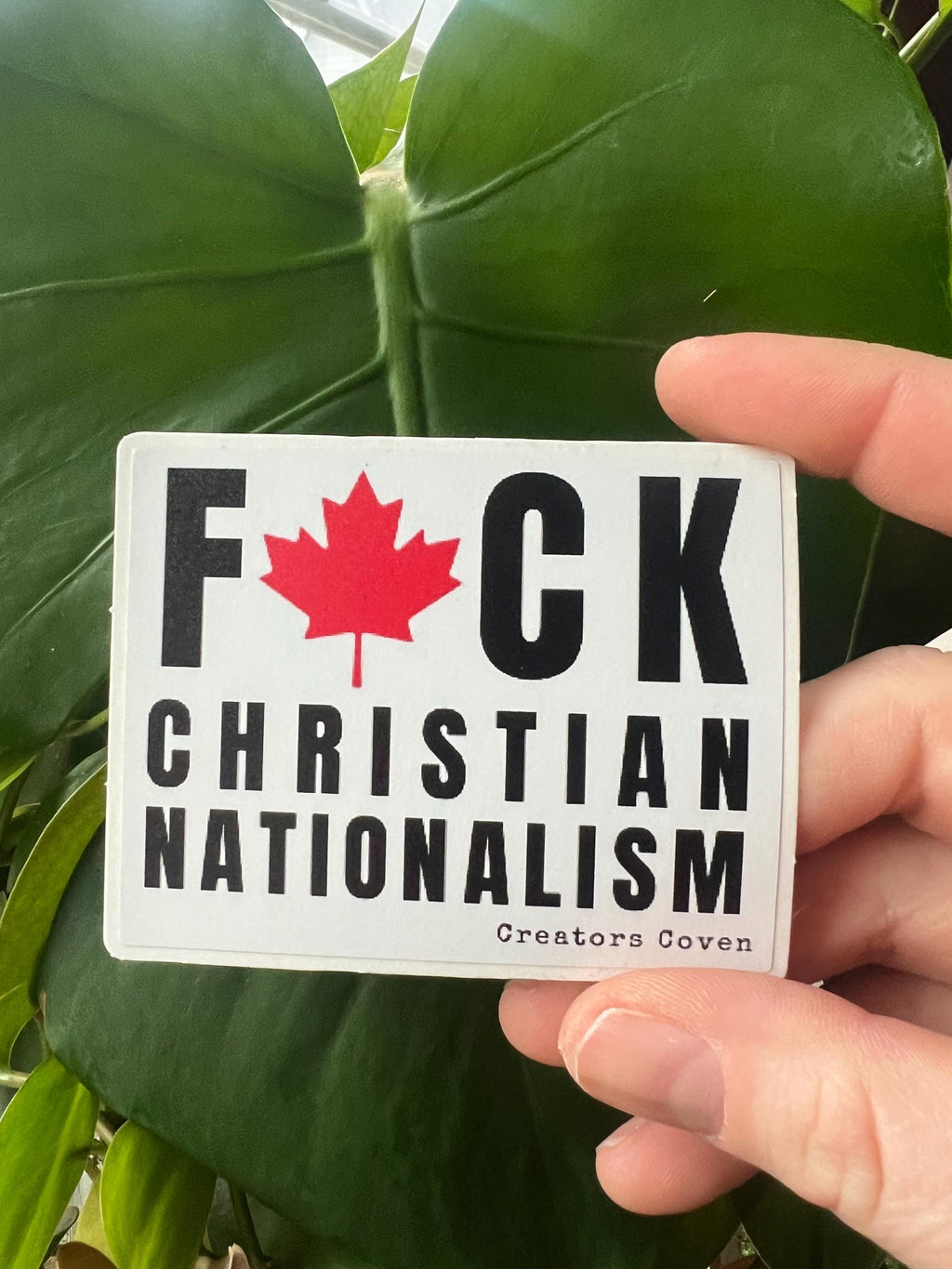 Fuck Christian Nationalism Vinyl Sticker anti-fascist decal
