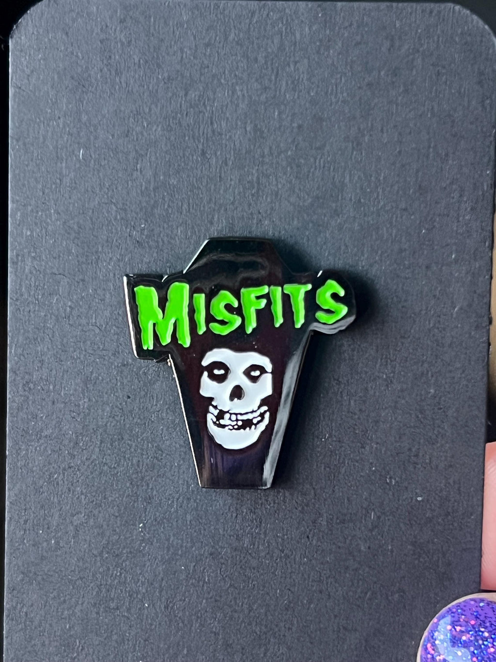 The Misfits Coffin Shaped Enamel Pin
