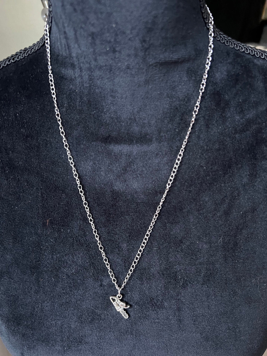 chainsaw necklace goth jewelry punk accessories gothic necklace stainless steel jewelry punk necklace miniature chainsaw jewelry