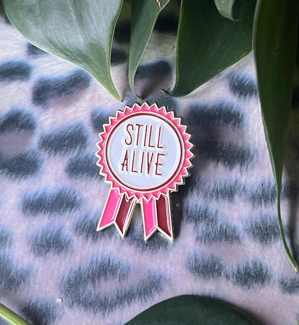 sarcastic pins and badges punk enamel pins dark humor award ribbon enamel pin goth pins gothic accessories queer pins grunge accessories