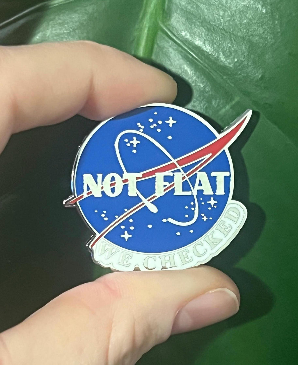 funny pins space badges punk pins nasa enamel pin science astronaut pin science gift not flat we checked hard enamel pins Earth button