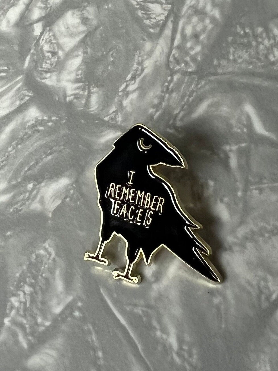 gothic crow pins and badges goth dark humor pins funny animal pins goth accessories punk enamel pins and pinback buttons black bird