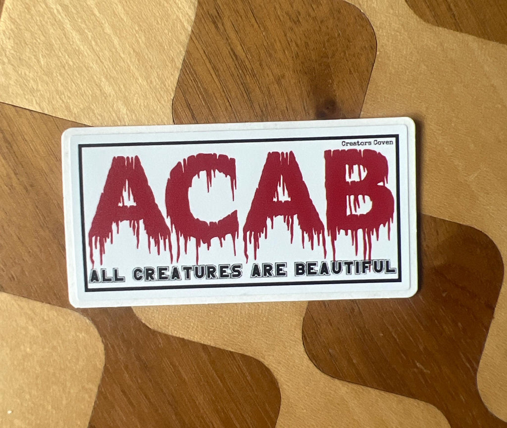 ACAB All Creatures Are Beautiful Vinyl Sticker