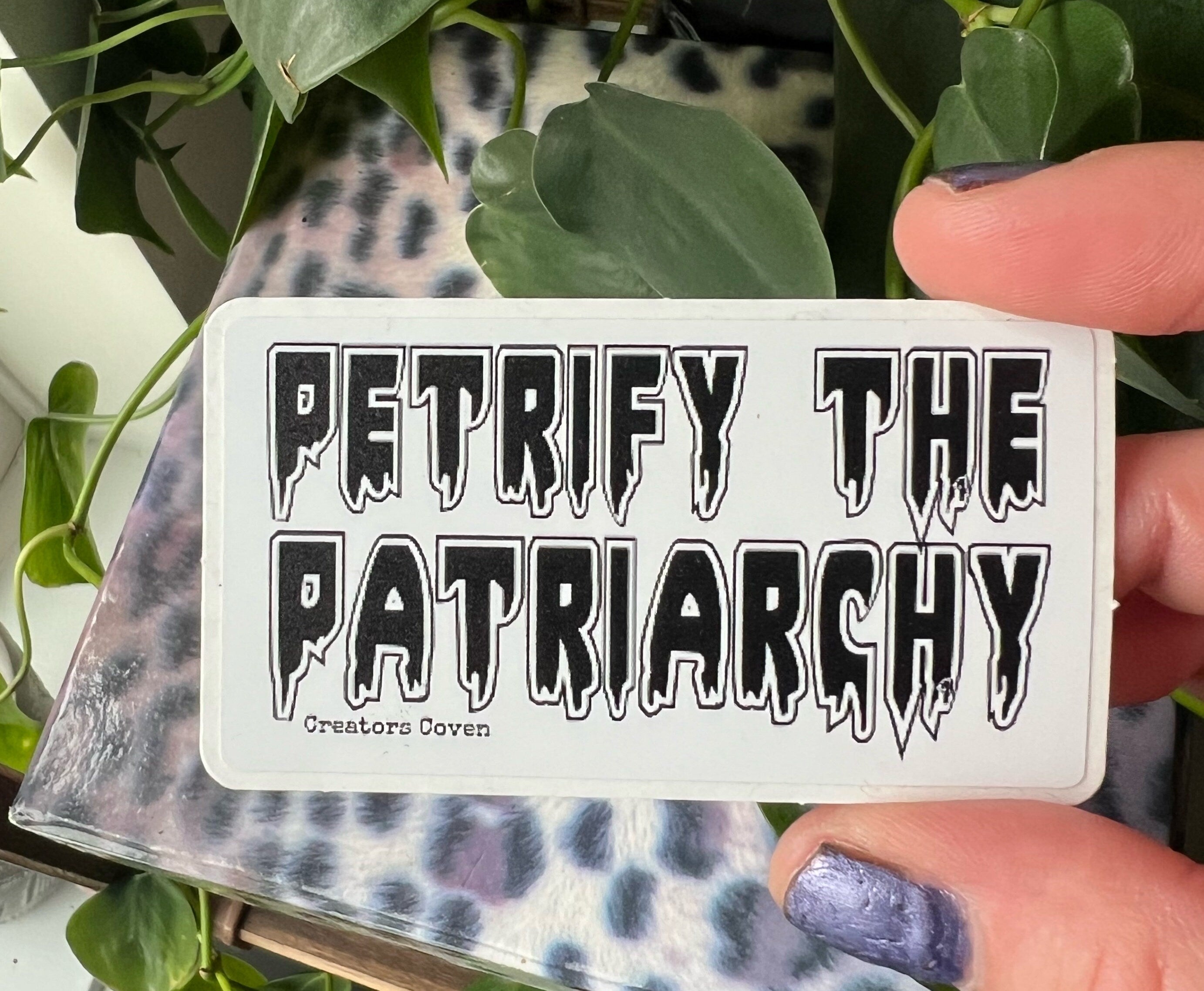 gothic stickers goth decals “petrify the patriarchy”spooky vinyl stickers creepy stickers punk stickers