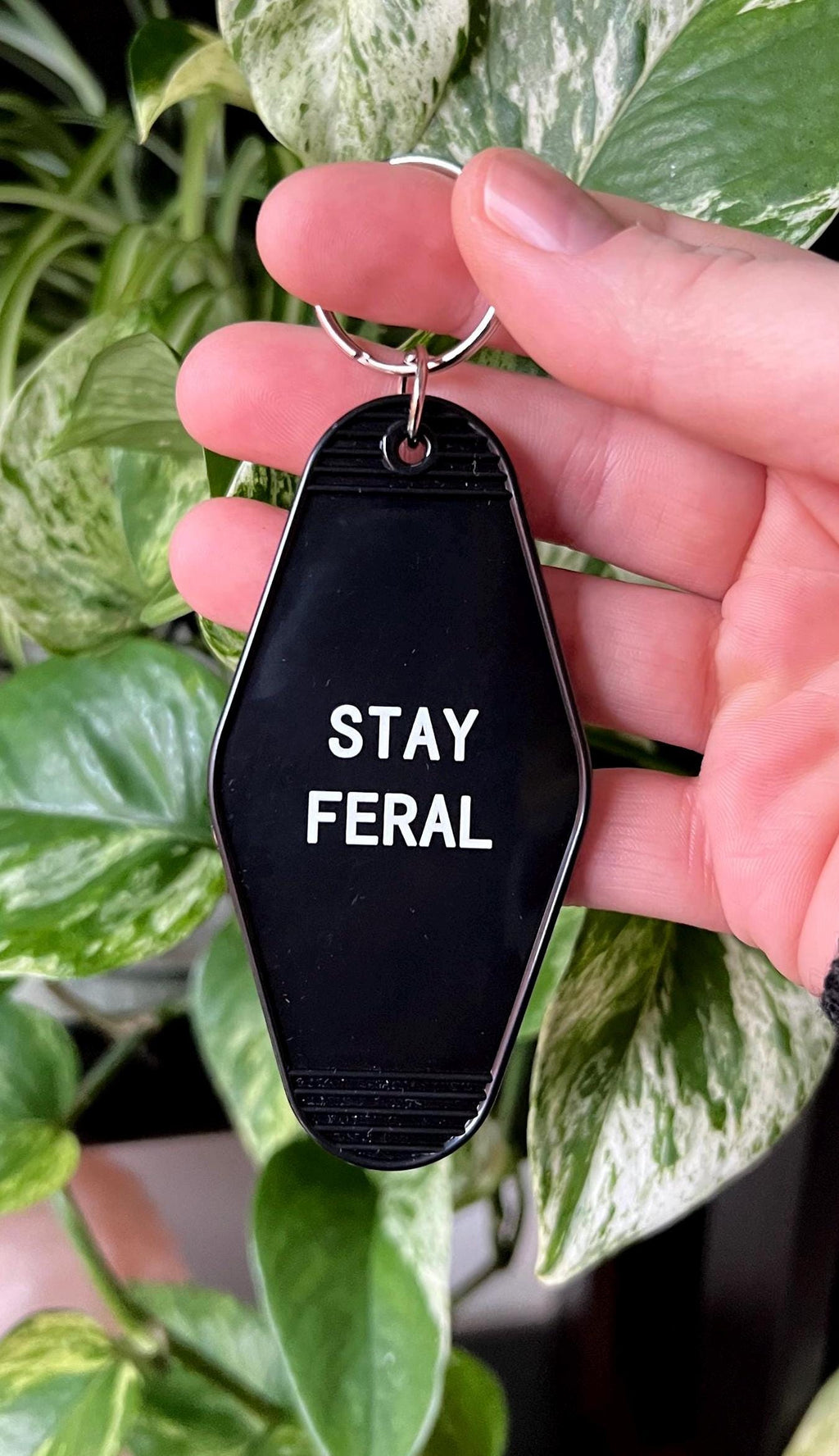 gothic keychain stay feral key chain anatomical key chain ribcage goth keyring punk accessories gothic accessories black and white edgy