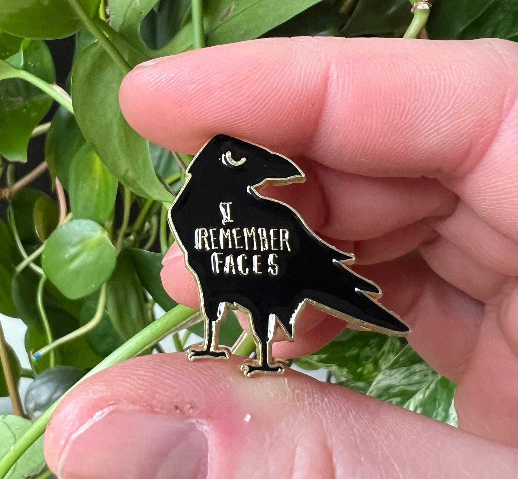 gothic crow pins and badges goth dark humor pins funny animal pins goth accessories punk enamel pins and pinback buttons black bird