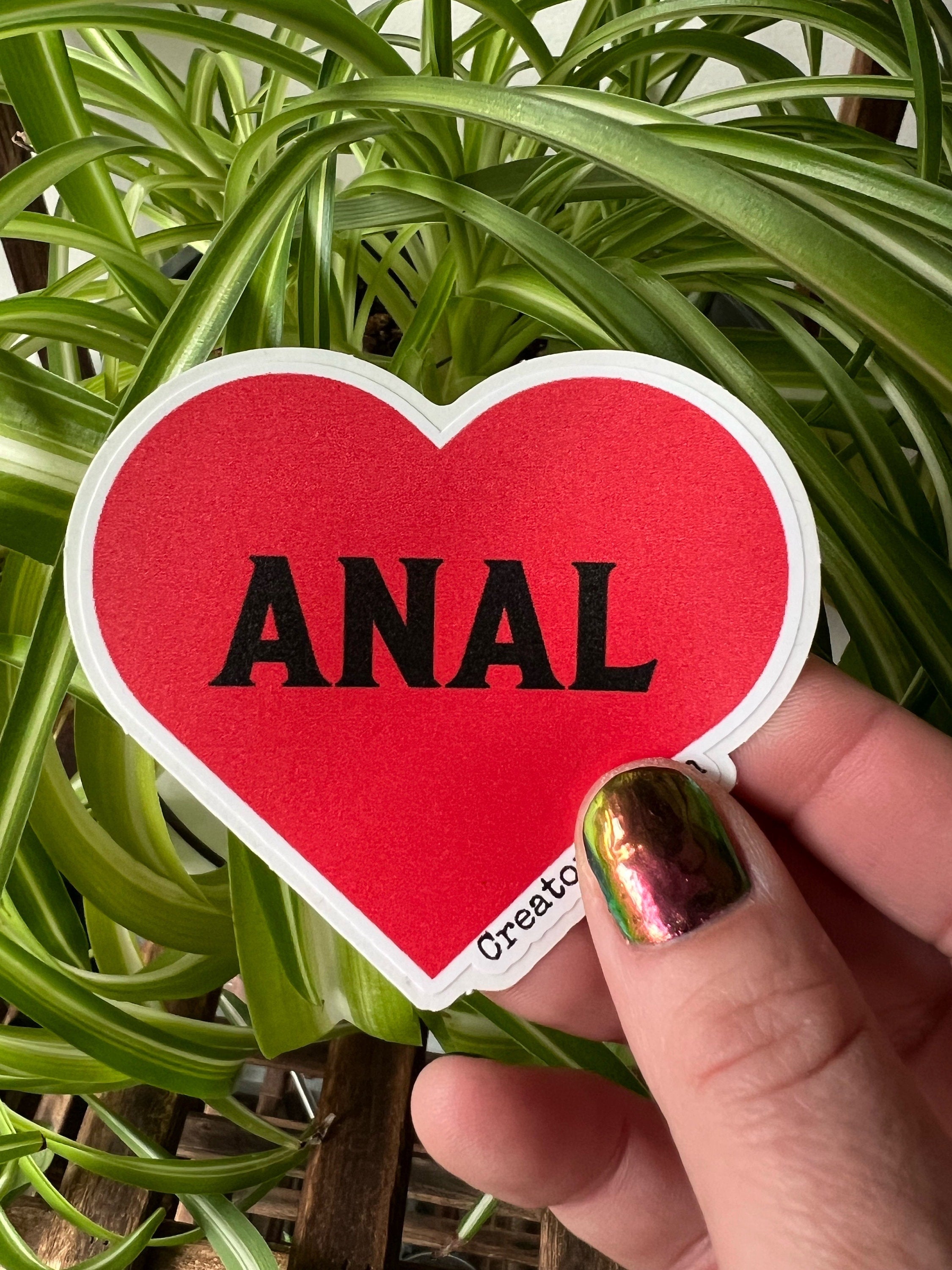 nsfw adult stickers sexy queer gay decals weird stickers dark humor decal ANAL red heart vinyl stickers removable waterproof uv ink