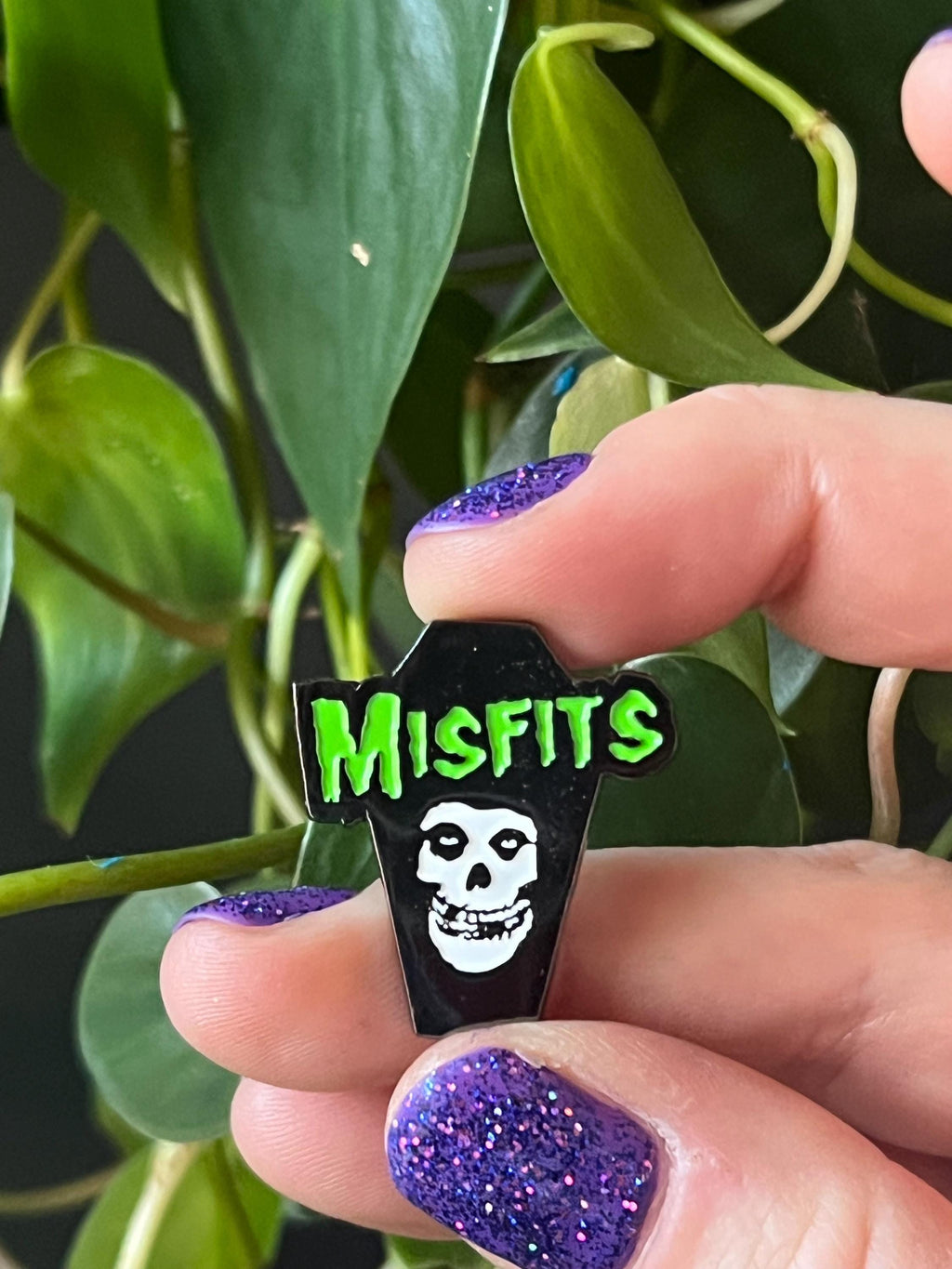 The Misfits Coffin Shaped Enamel Pin