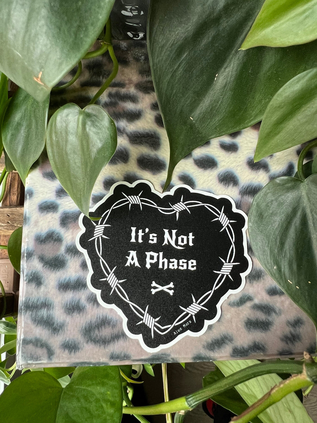 gothic heart stickers goth decals it’s not a phase sticker barbed wire sticker