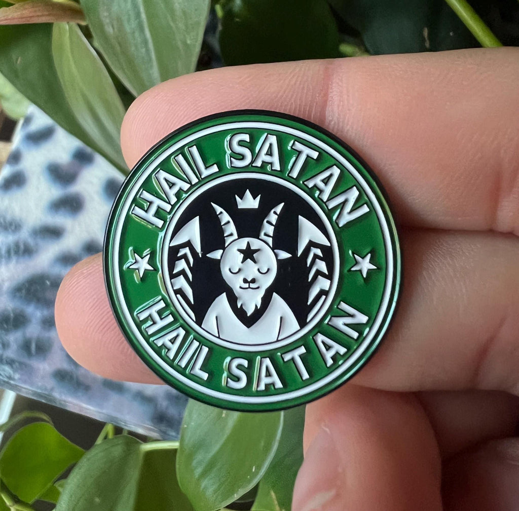 dark humor pins and badges punk accessories sarcastic starbucks round badge satanic pins queer punk pins