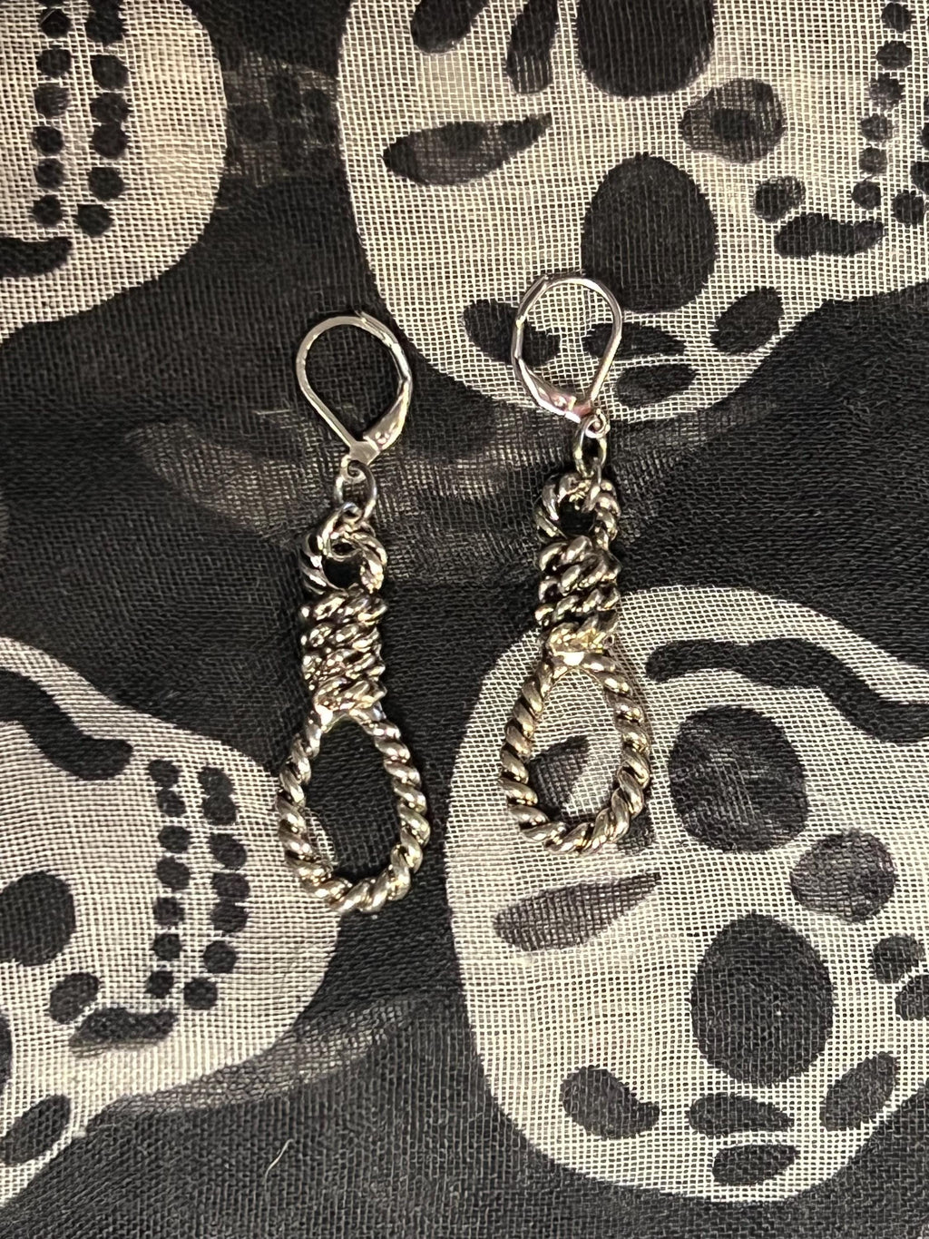 gothic earrings goth jewelry punk earrings goth jewellery noose earrings gothic accessories grunge