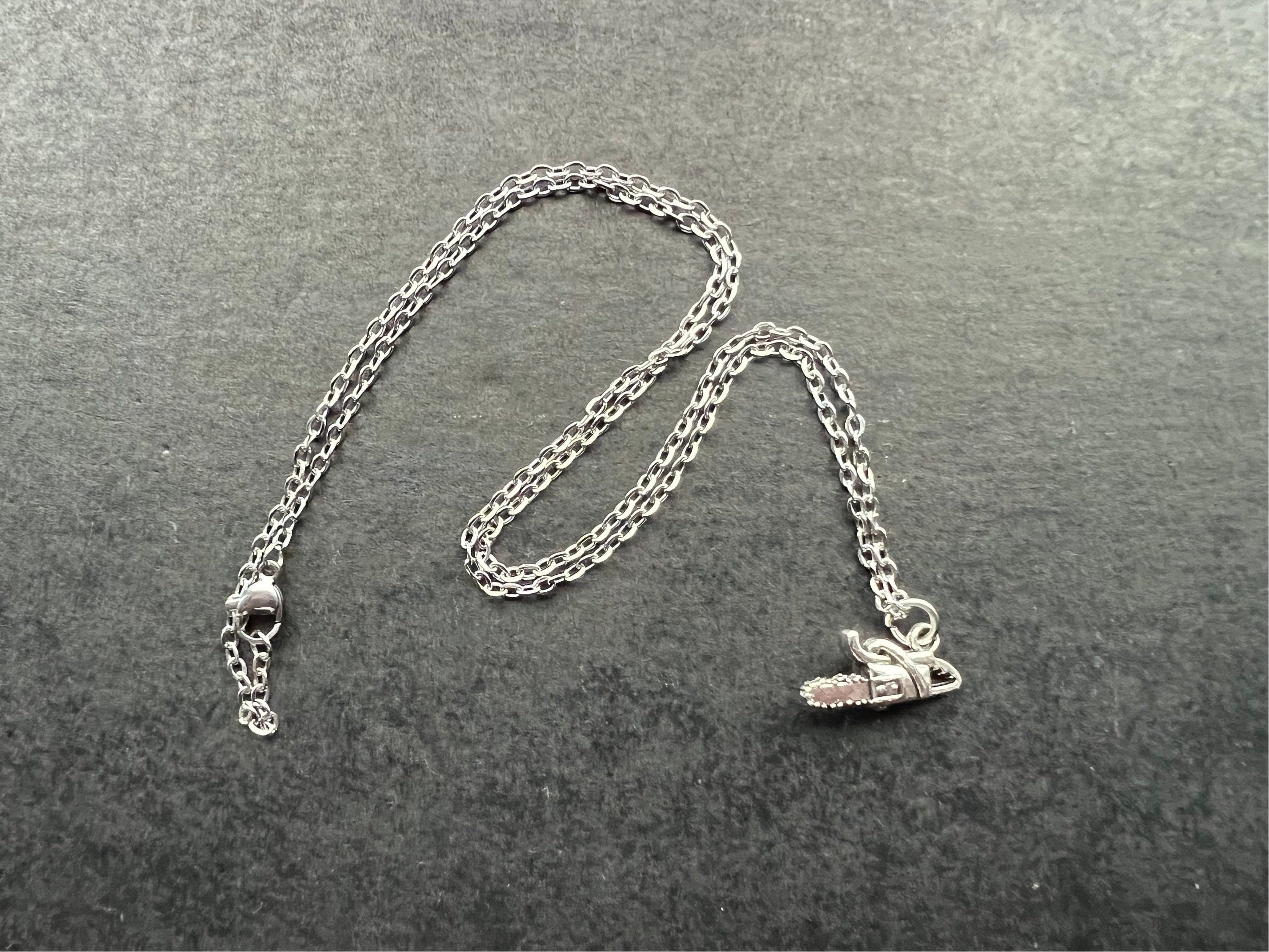 chainsaw necklace goth jewelry punk accessories gothic necklace stainless steel jewelry punk necklace miniature chainsaw jewelry