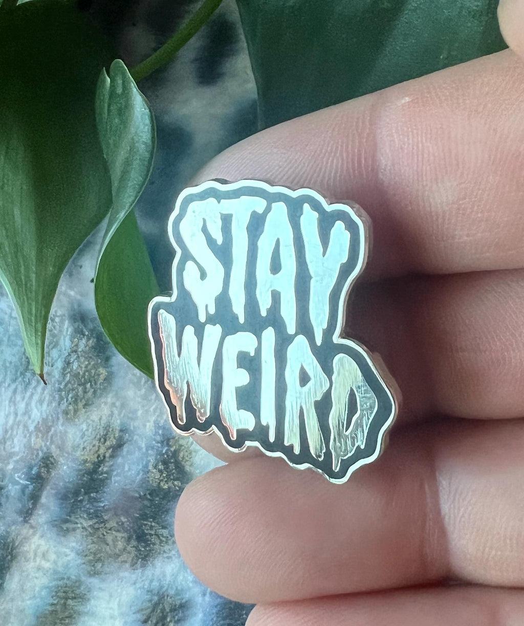 goth pins punk accessories “stay weird” gothic pins and badges grunge pins punk the cramps weird accessories