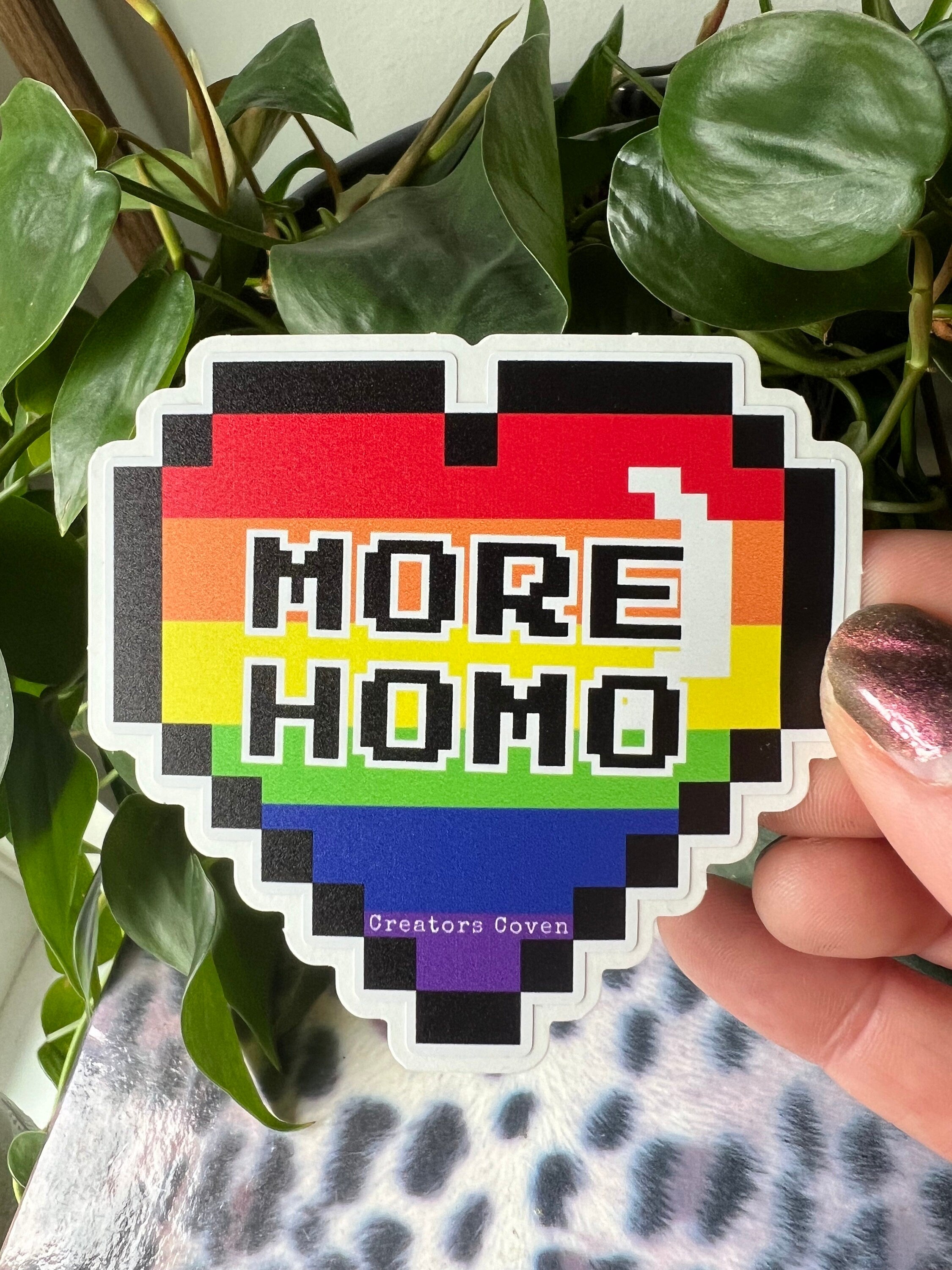 More Homo vinyl sticker Rainbow Heart Sticker