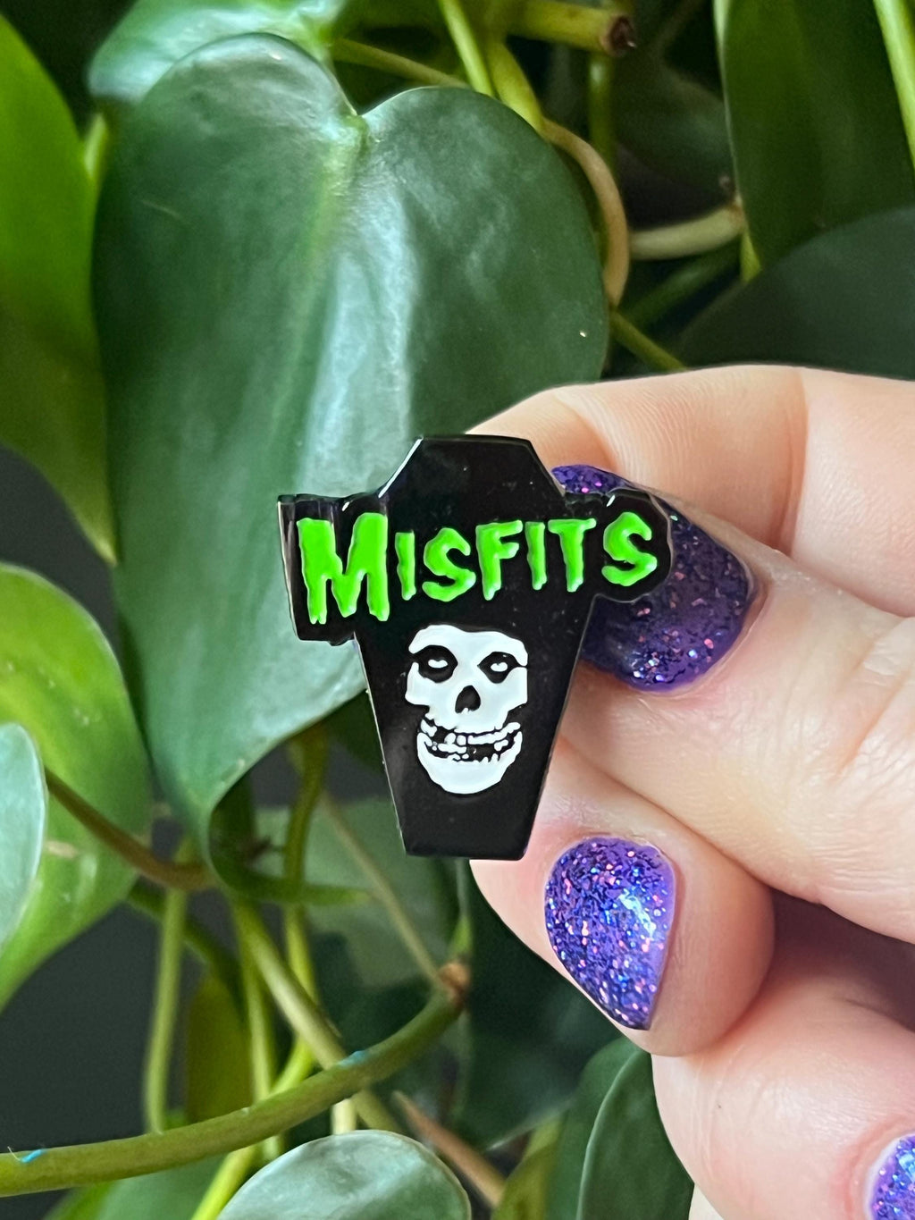 The Misfits Coffin Shaped Enamel Pin