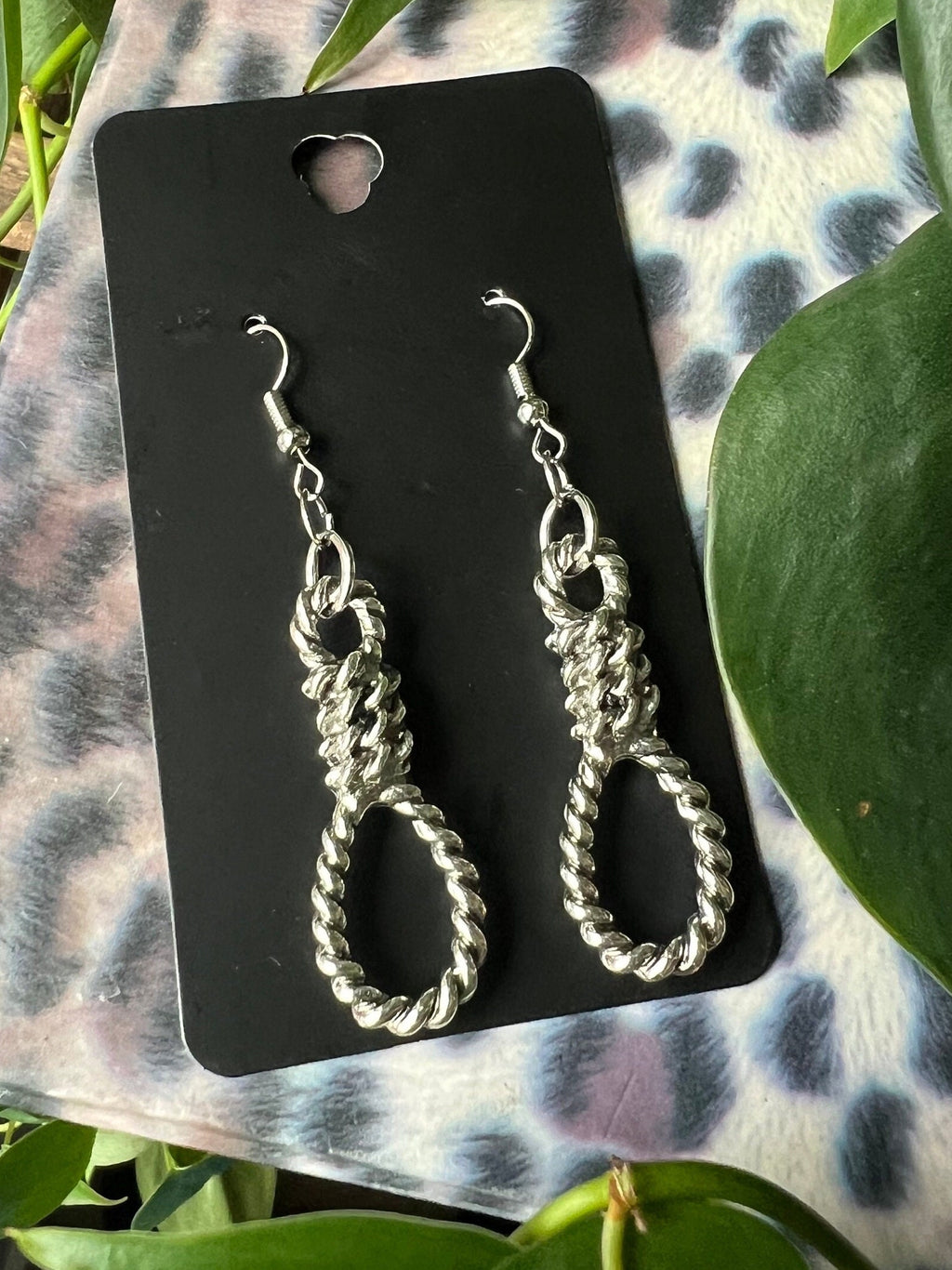 gothic earrings goth jewelry punk earrings goth jewellery noose earrings gothic accessories grunge