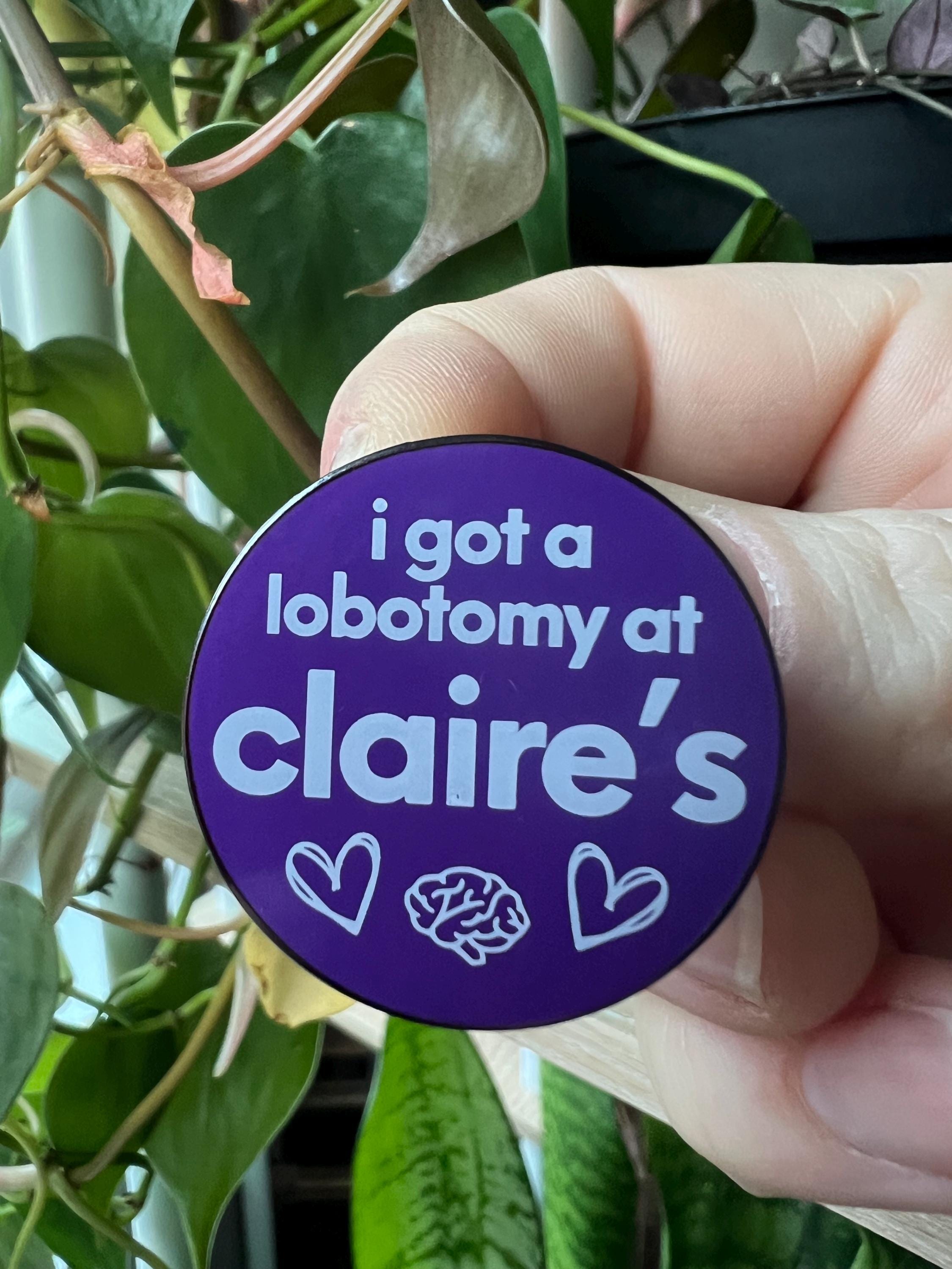 lobotomy y2k aesthetic pins and badges sarcastic mall rat goth pins punk pinback buttons lobotomy dark humor pins enamel pins for her