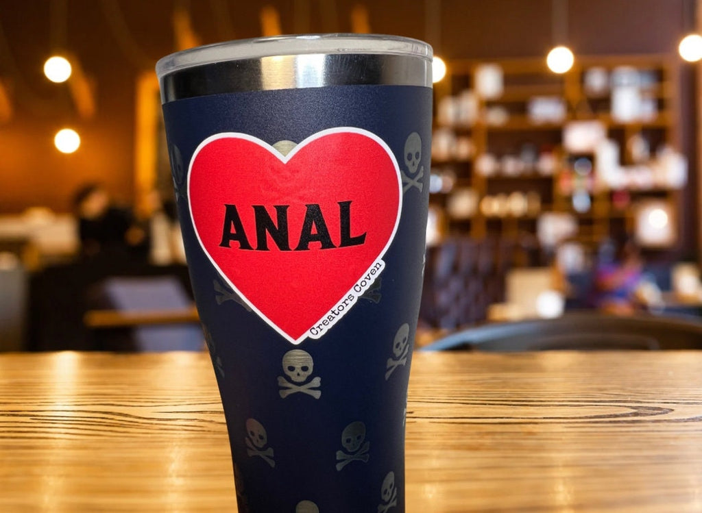 nsfw adult stickers sexy queer gay decals weird stickers dark humor decal ANAL red heart vinyl stickers removable waterproof uv ink