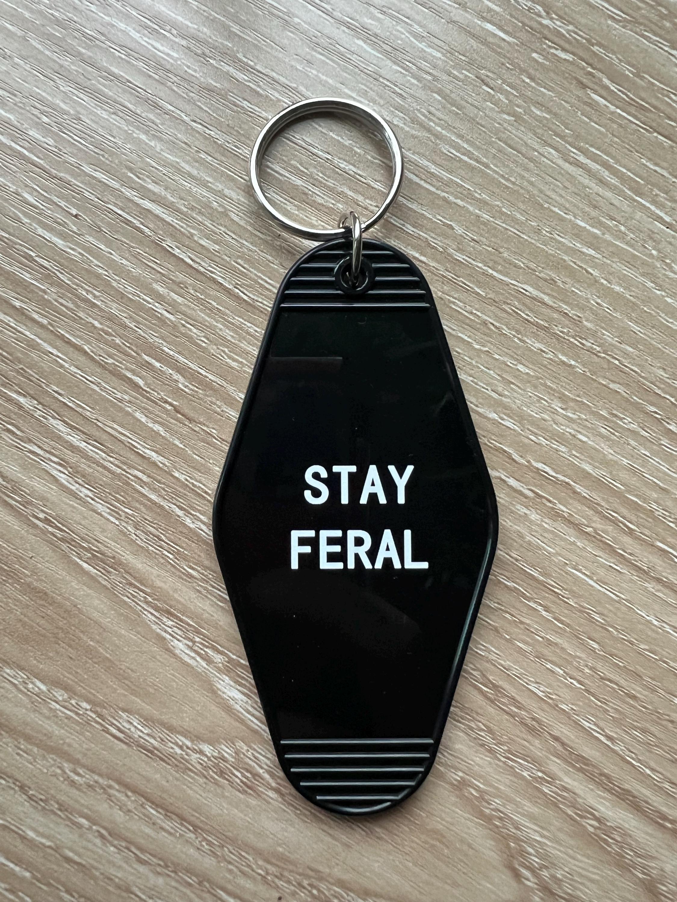 gothic keychain stay feral key chain anatomical key chain ribcage goth keyring punk accessories gothic accessories black and white edgy