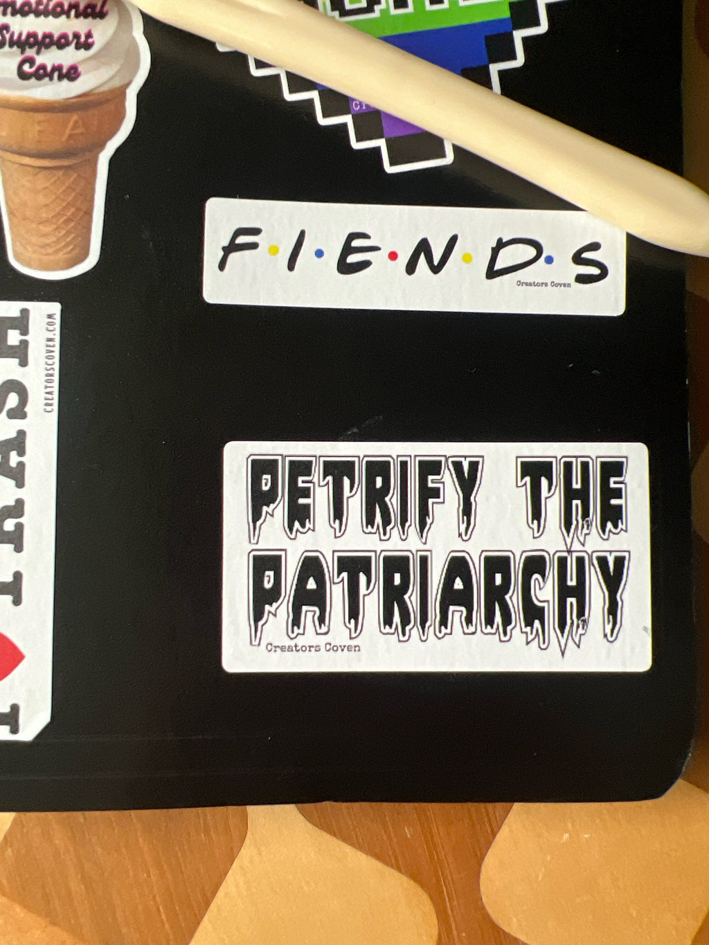 gothic stickers goth decals “petrify the patriarchy”spooky vinyl stickers creepy stickers punk stickers