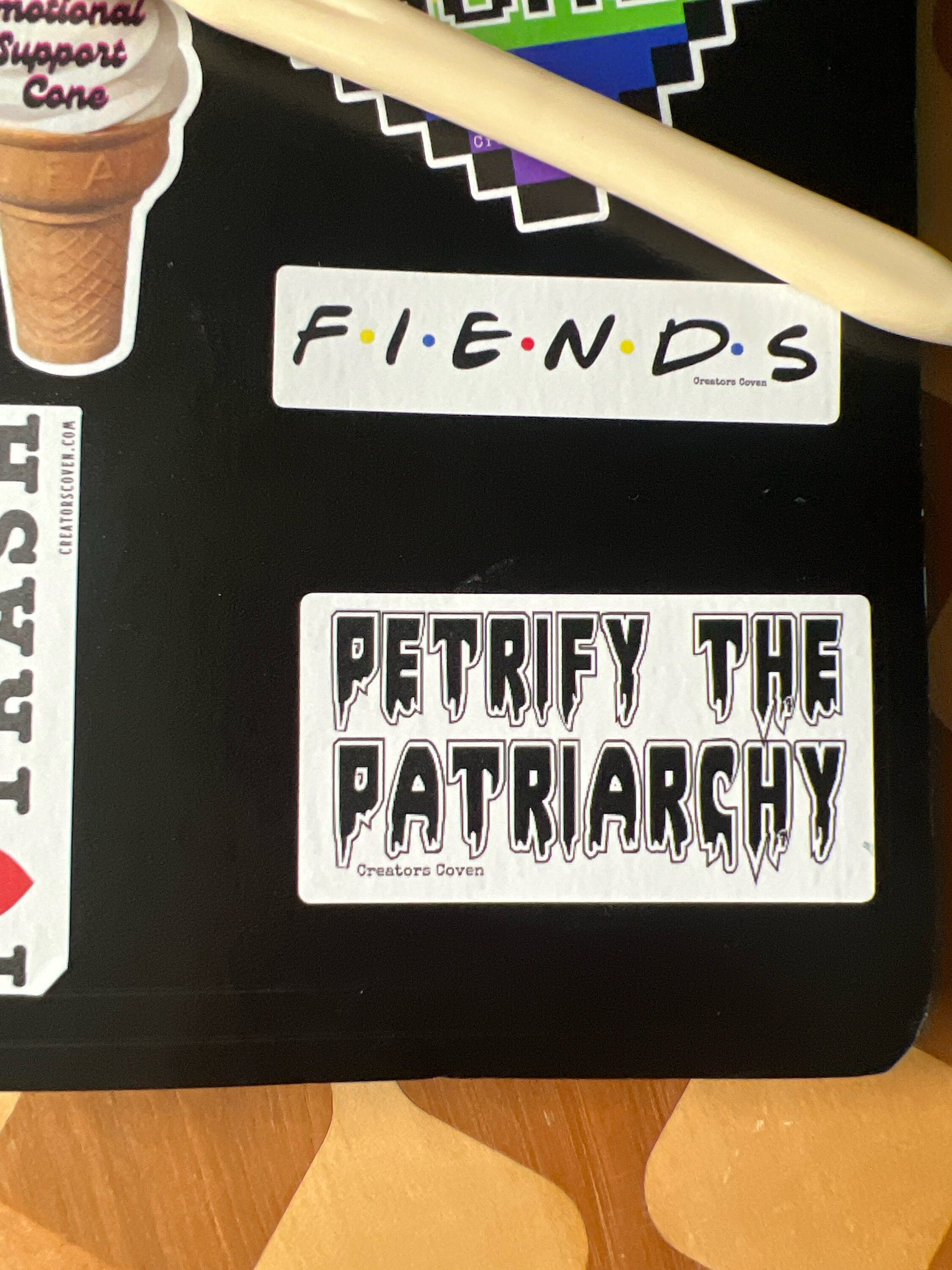 gothic stickers goth decals “petrify the patriarchy”spooky vinyl stickers creepy stickers punk stickers