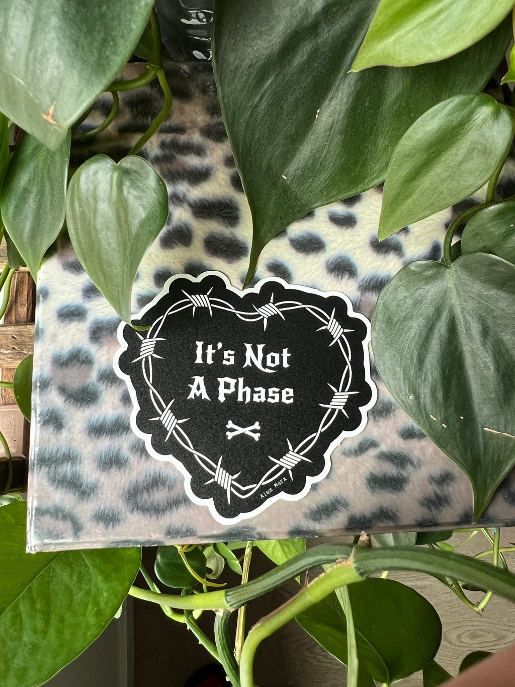 gothic heart stickers goth decals it’s not a phase sticker barbed wire sticker