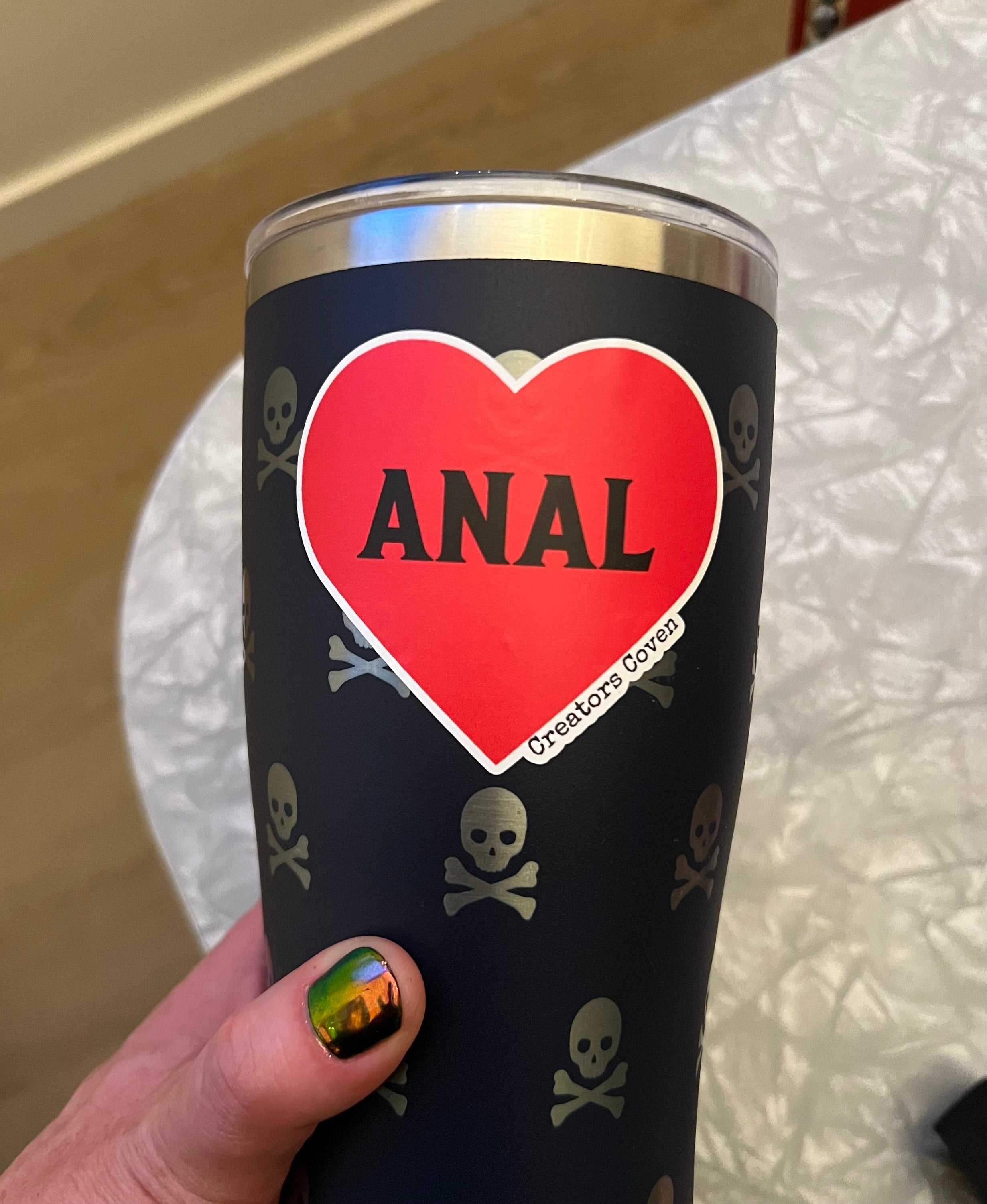 nsfw adult stickers sexy queer gay decals weird stickers dark humor decal ANAL red heart vinyl stickers removable waterproof uv ink