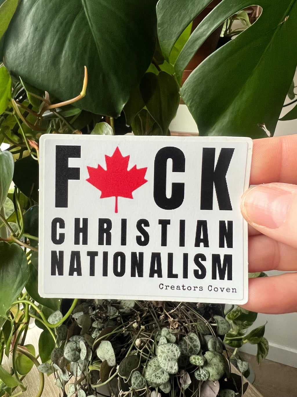 Fuck Christian Nationalism Vinyl Sticker anti-fascist decal