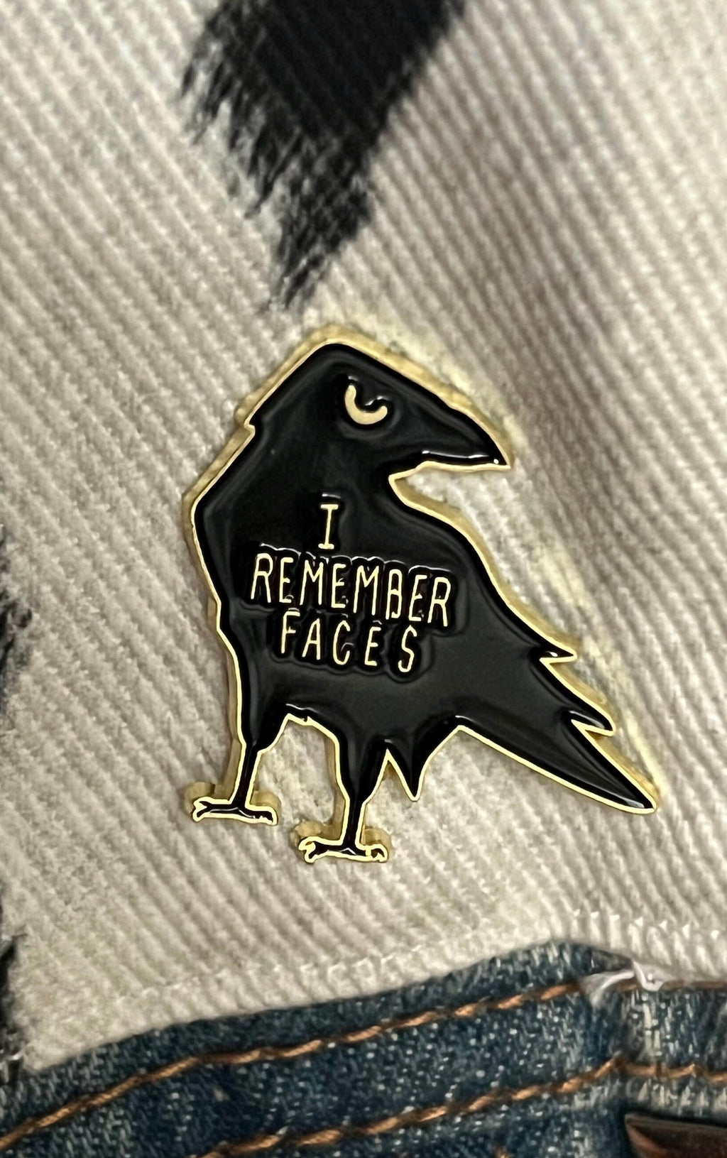 gothic crow pins and badges goth dark humor pins funny animal pins goth accessories punk enamel pins and pinback buttons black bird