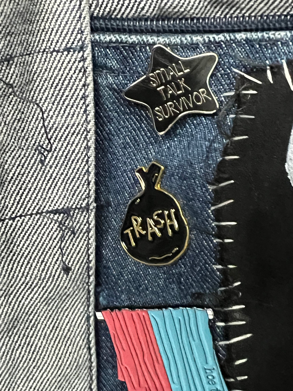 goth pins punk badges trash bag enamel pins funny pinback buttons emo garbage pin grunge accessories queer pin pins