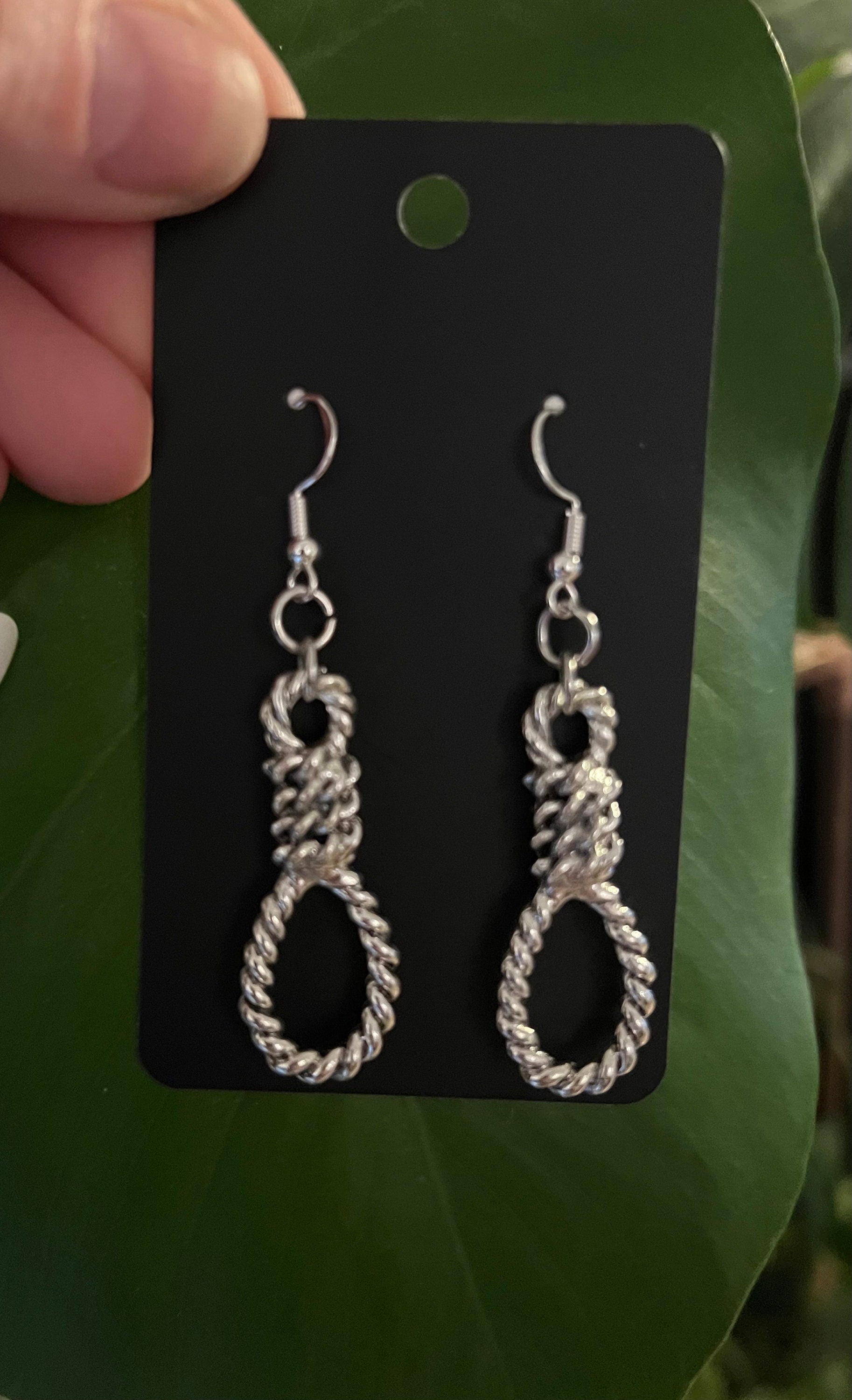 gothic earrings goth jewelry punk earrings goth jewellery noose earrings gothic accessories grunge