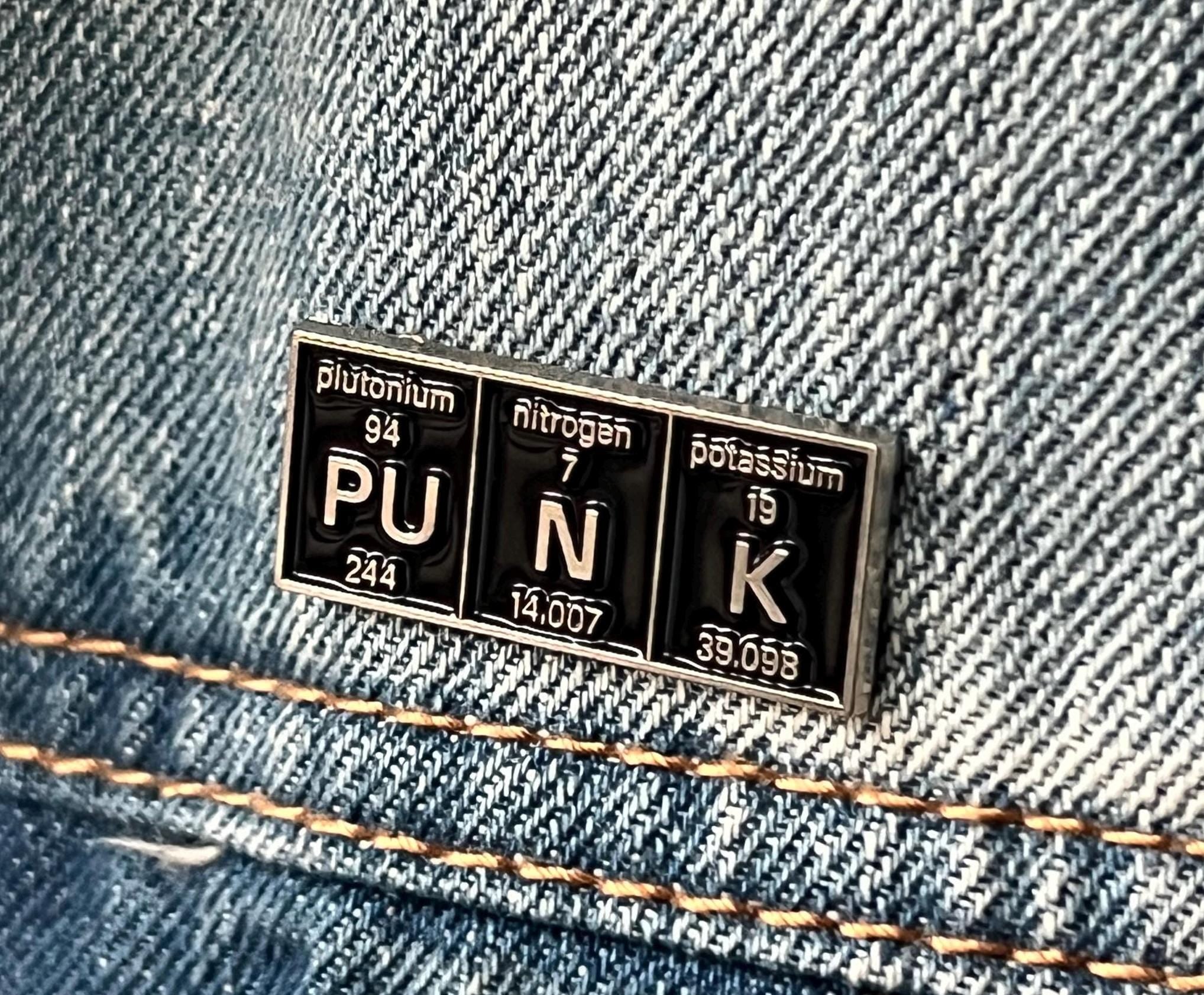 punk pins and badges periodic table enamel pins science pins punk rock accessories punk enamel pins goth pinback buttons