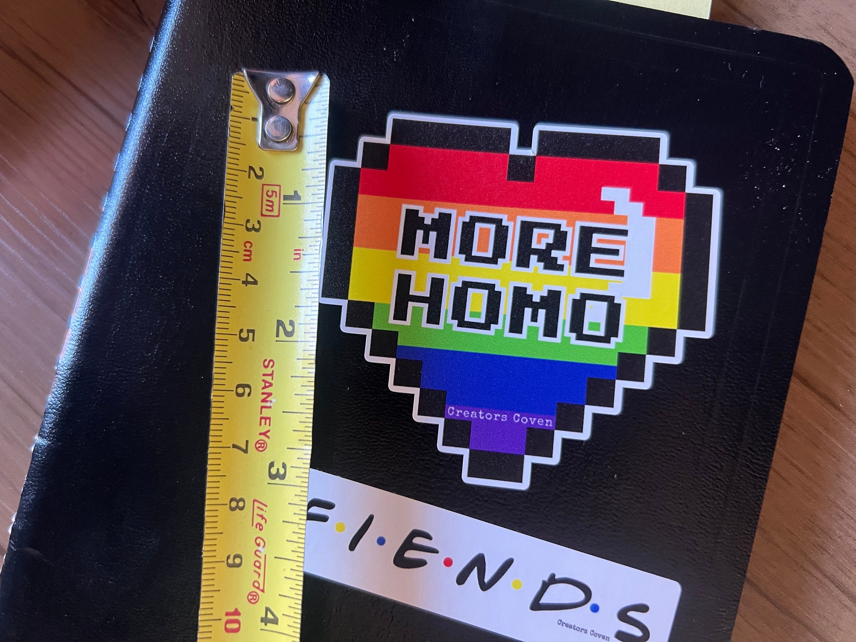 More Homo vinyl sticker Rainbow Heart Sticker