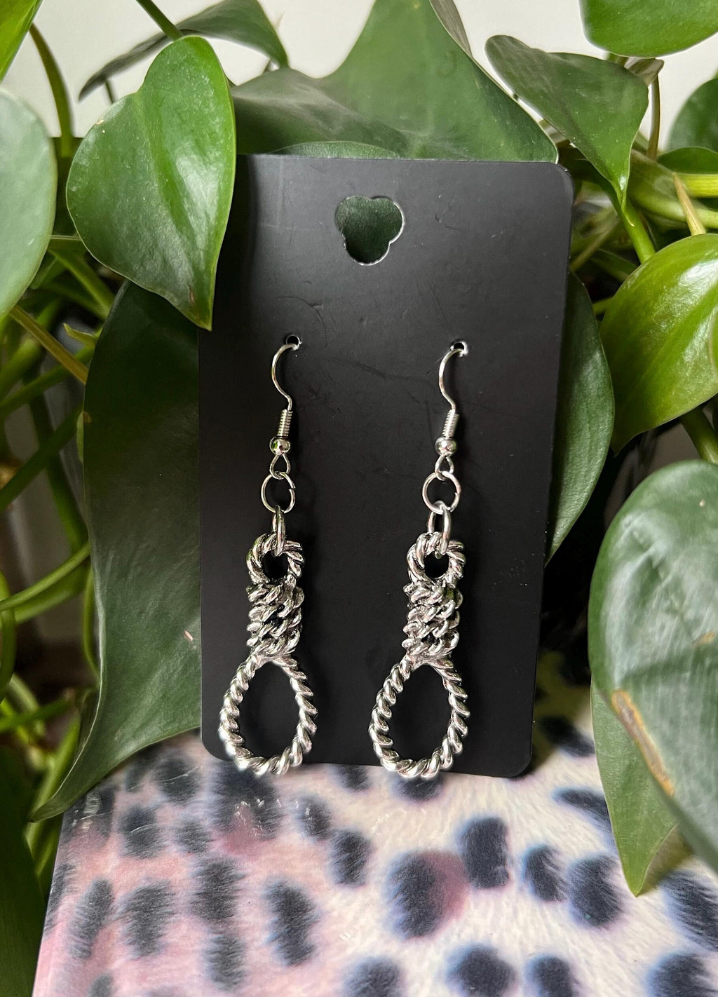 gothic earrings goth jewelry punk earrings goth jewellery noose earrings gothic accessories grunge