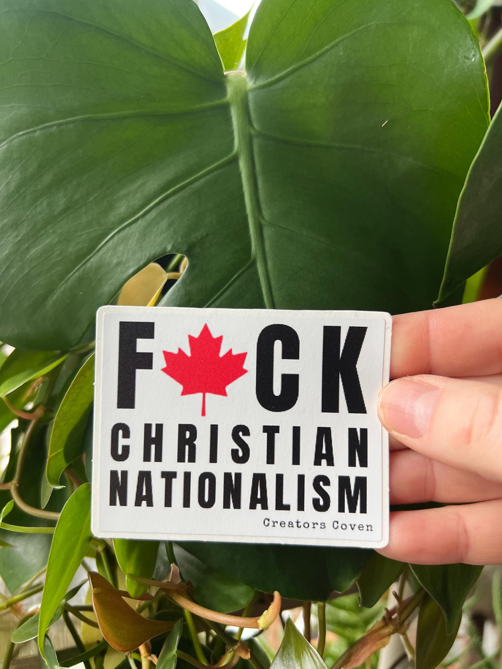 Fuck Christian Nationalism Vinyl Sticker anti-fascist decal