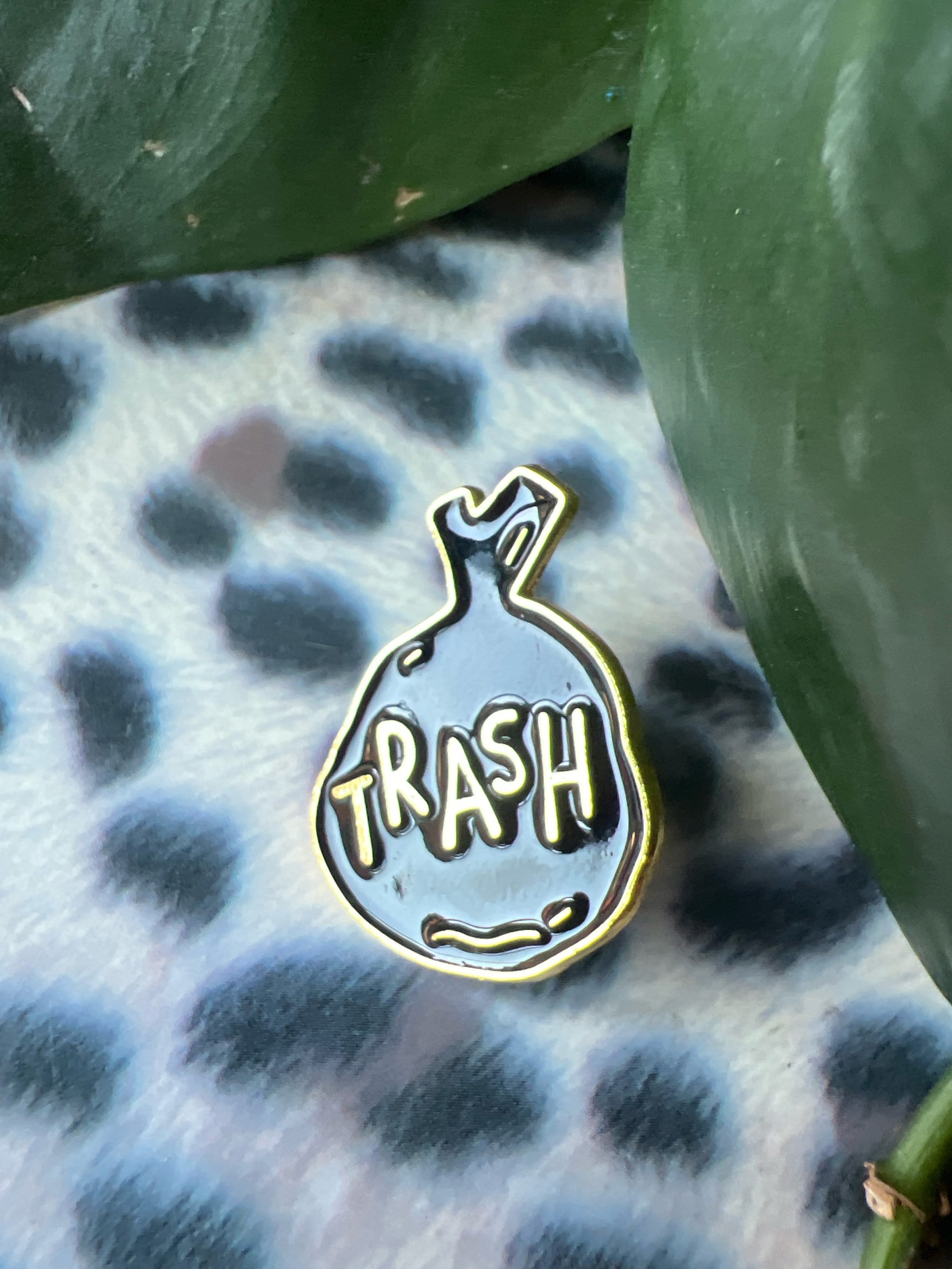 goth pins punk badges trash bag enamel pins funny pinback buttons emo garbage pin grunge accessories queer pin pins