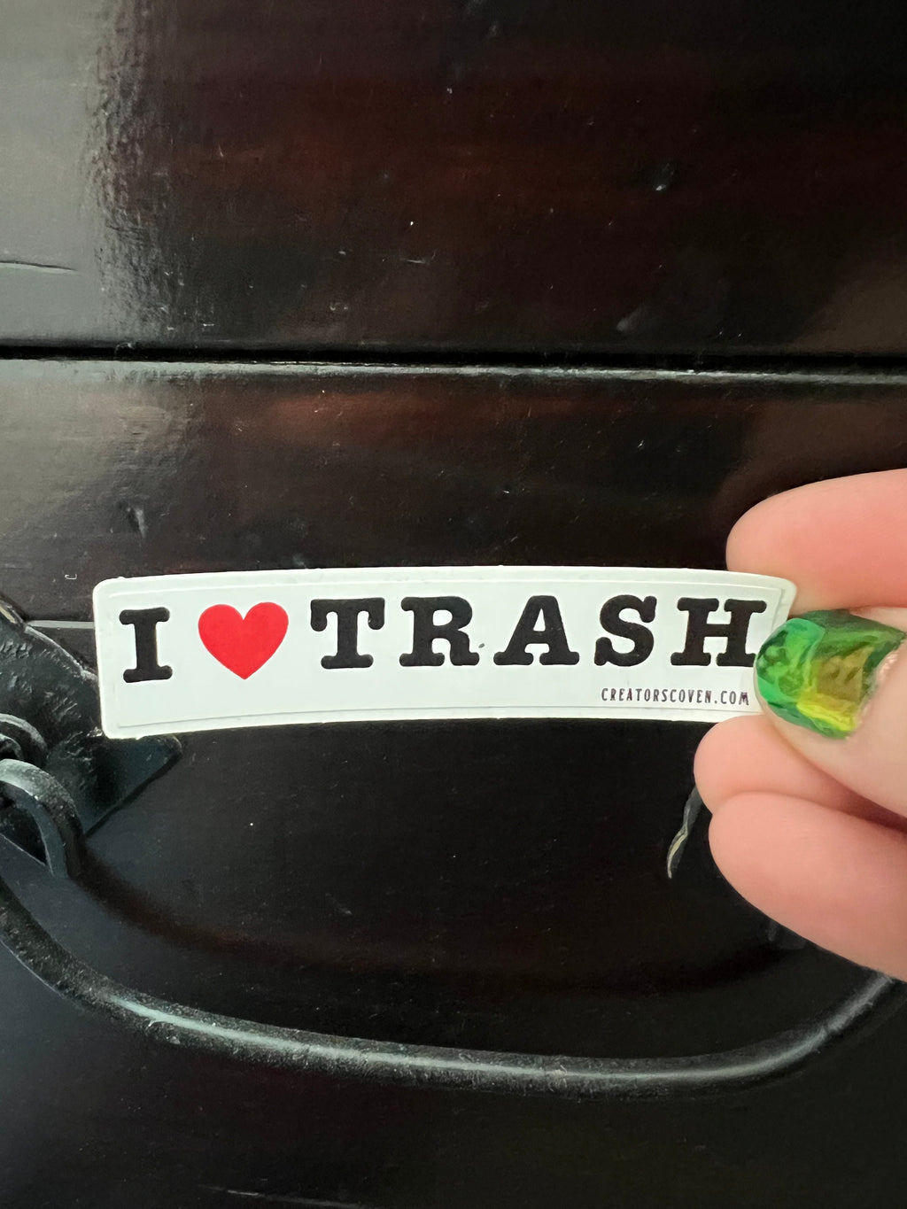 funny stickers punk stickers goth stickers sarcastic stickers for her I love trash vinyl sticker removable waterproof decal journal sticker