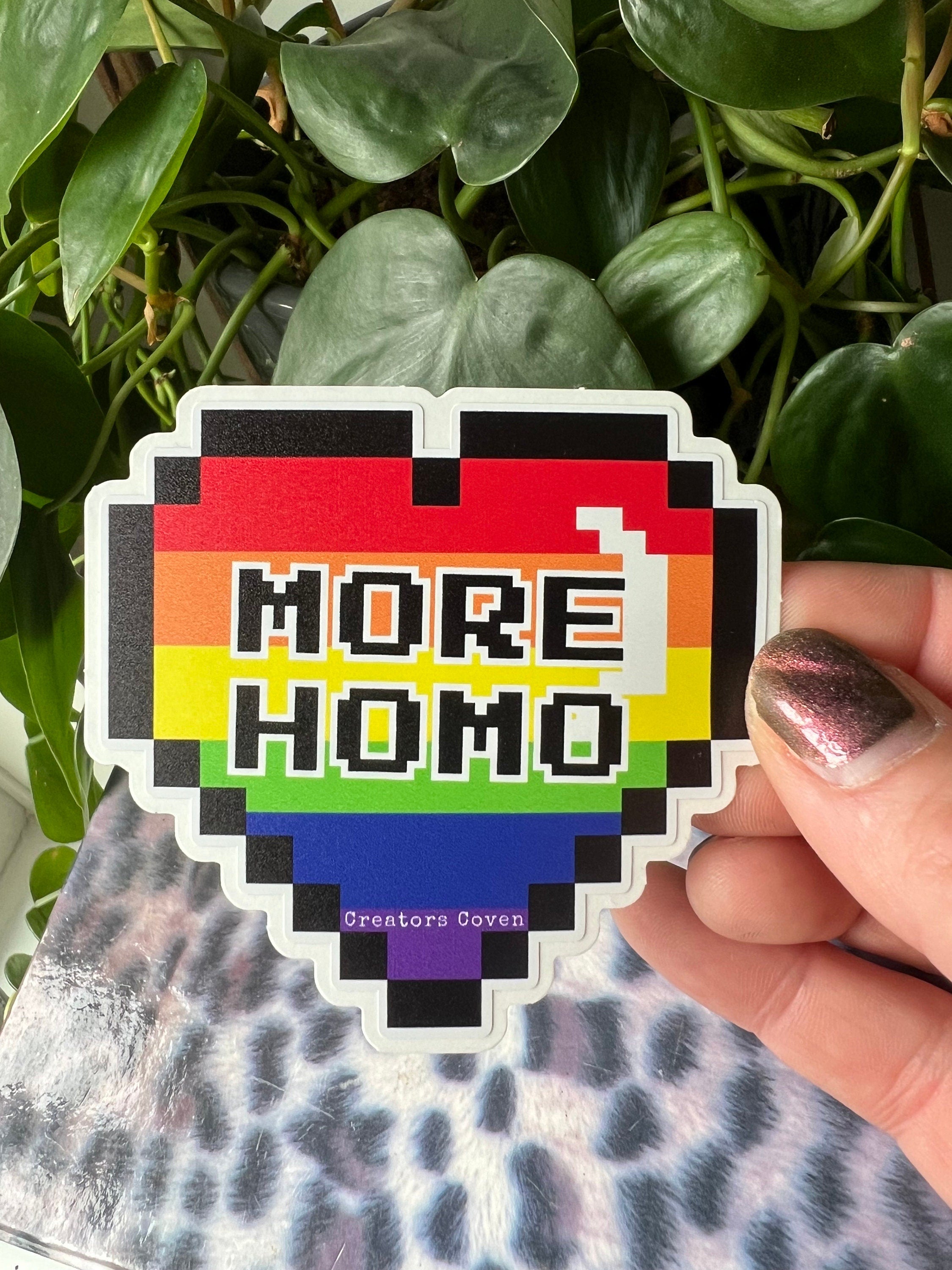 More Homo vinyl sticker Rainbow Heart Sticker