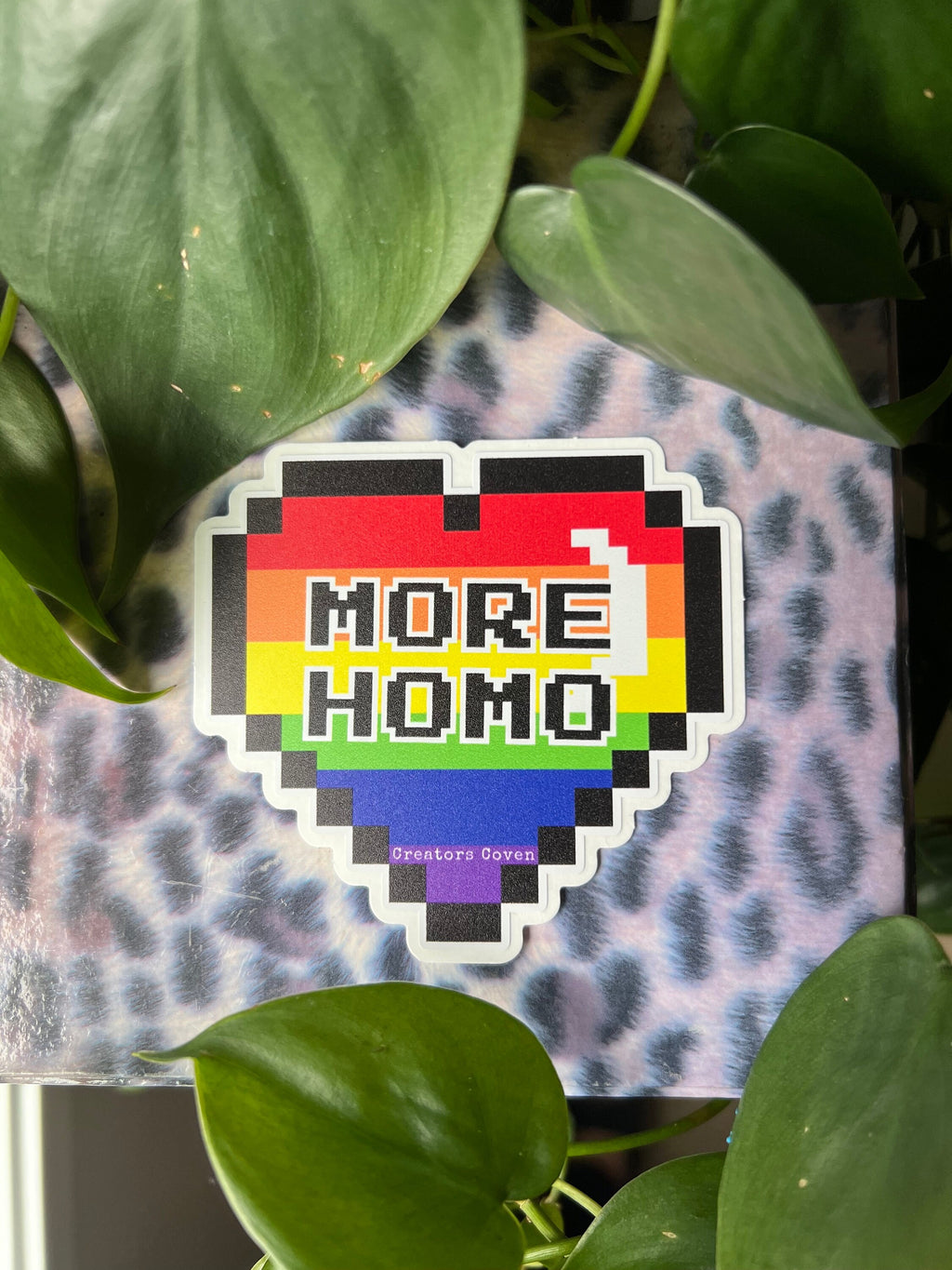 More Homo vinyl sticker Rainbow Heart Sticker