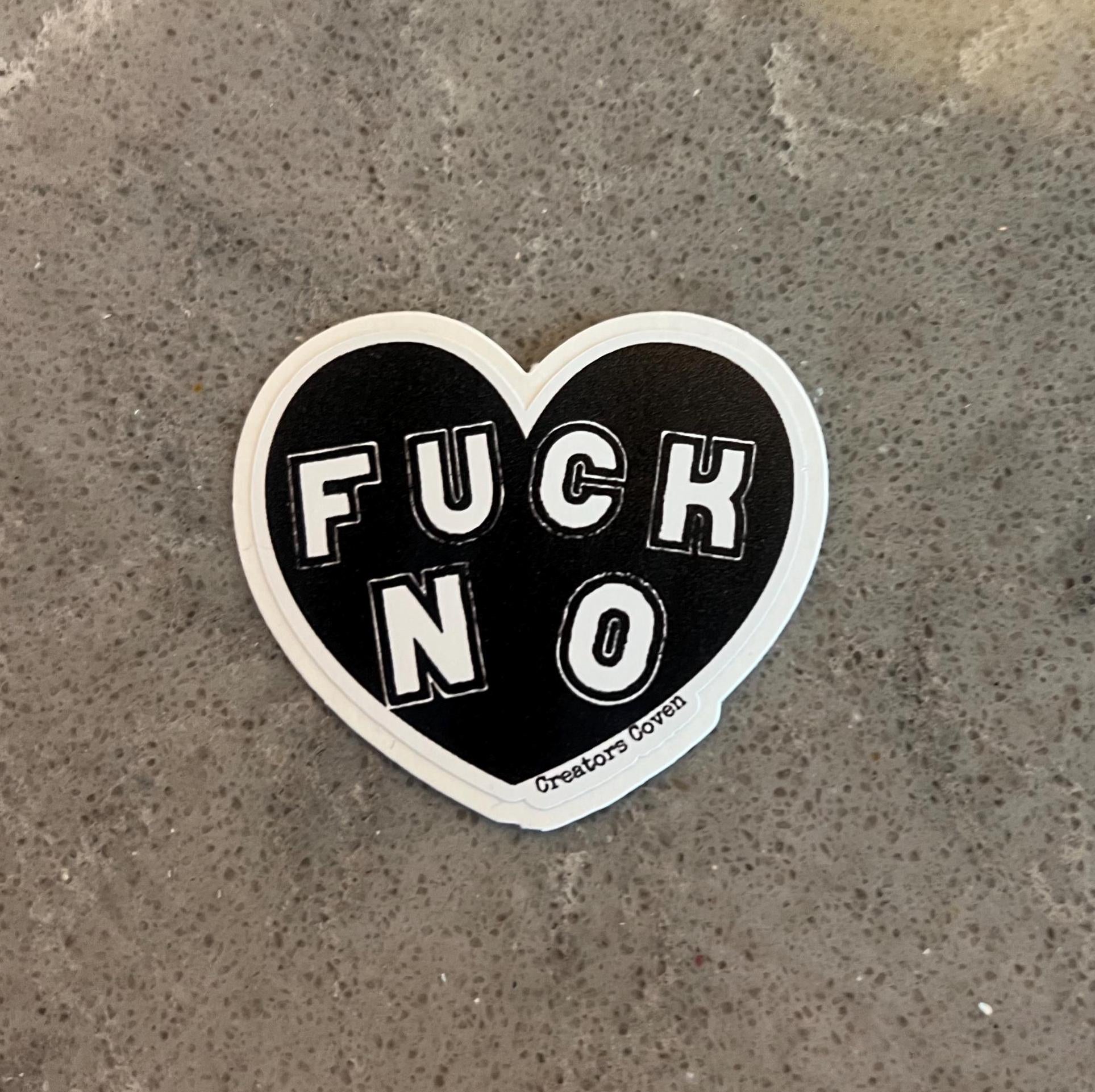 goth stickers liberal feminist stickers “fuck no” gothic black heart decal punk stickers waterproof removable