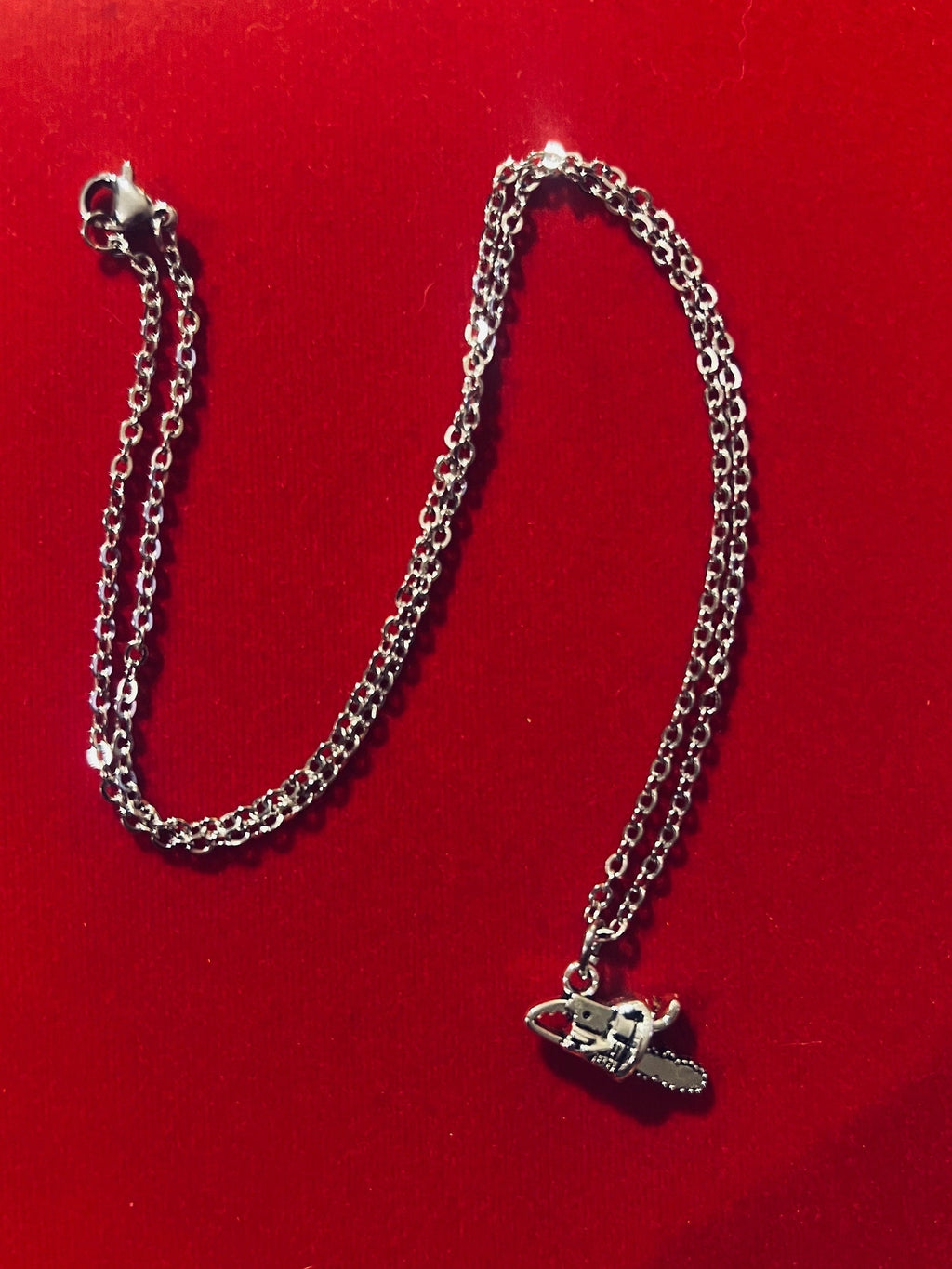 chainsaw necklace goth jewelry punk accessories gothic necklace stainless steel jewelry punk necklace miniature chainsaw jewelry