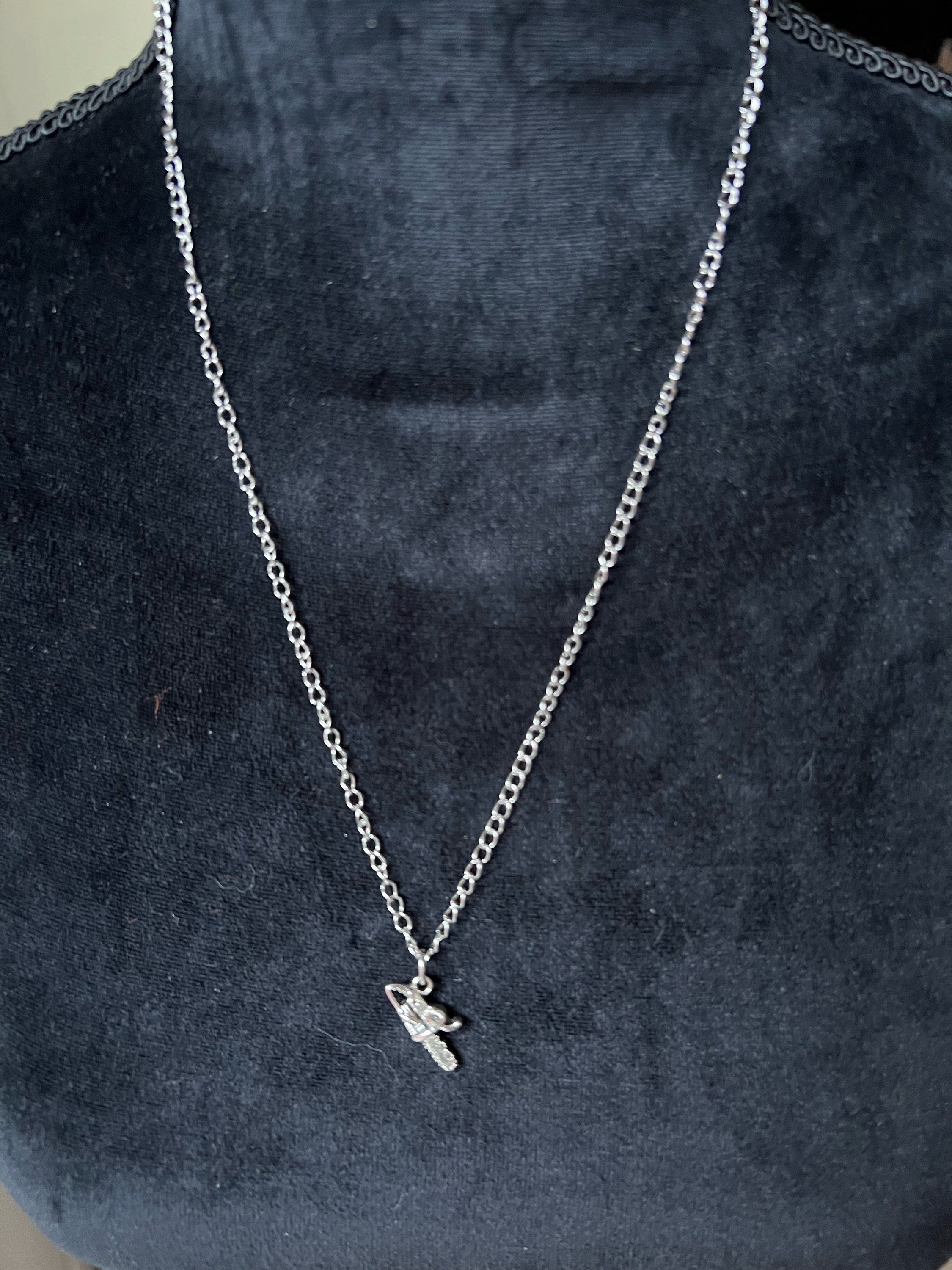 chainsaw necklace goth jewelry punk accessories gothic necklace stainless steel jewelry punk necklace miniature chainsaw jewelry