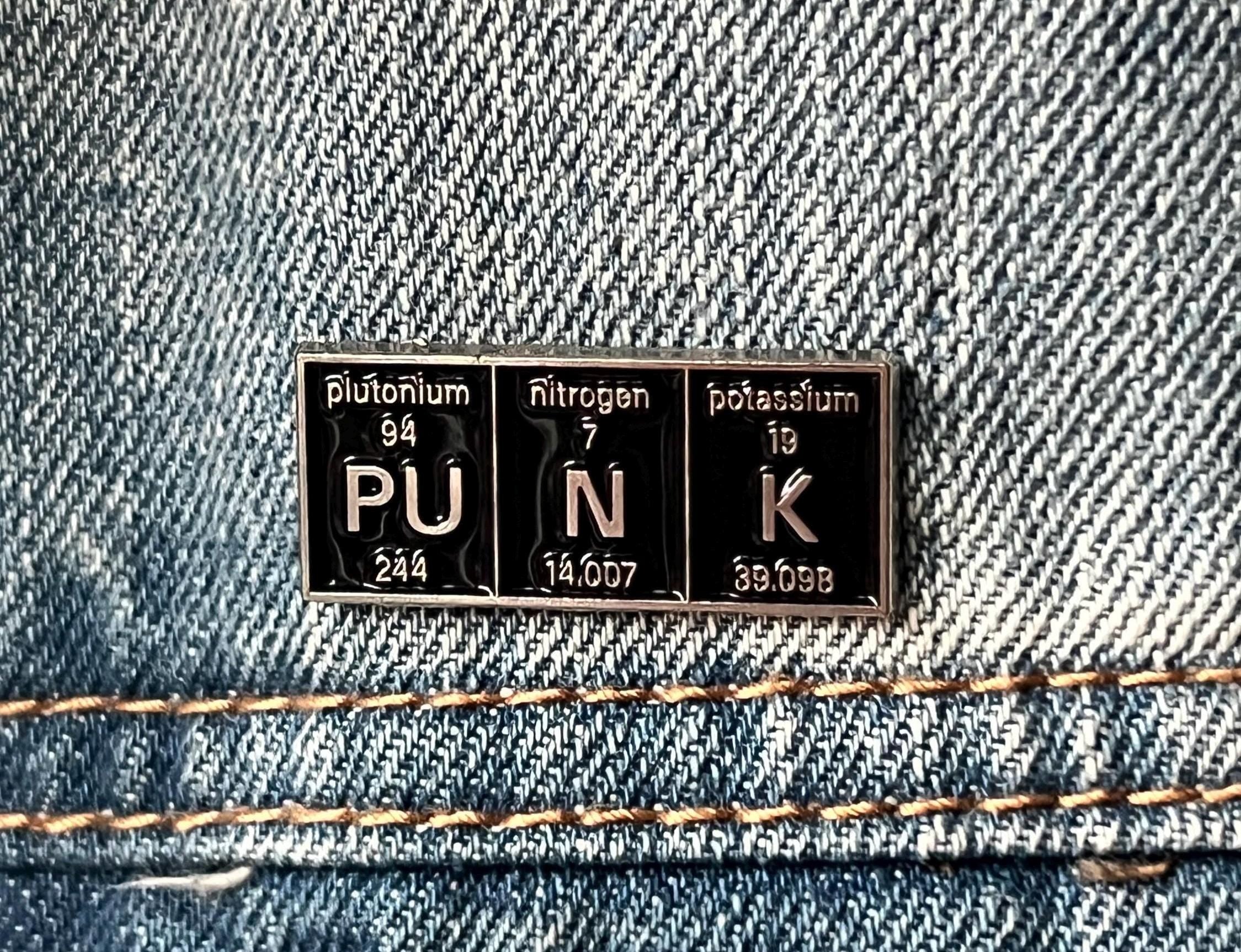 punk pins and badges periodic table enamel pins science pins punk rock accessories punk enamel pins goth pinback buttons