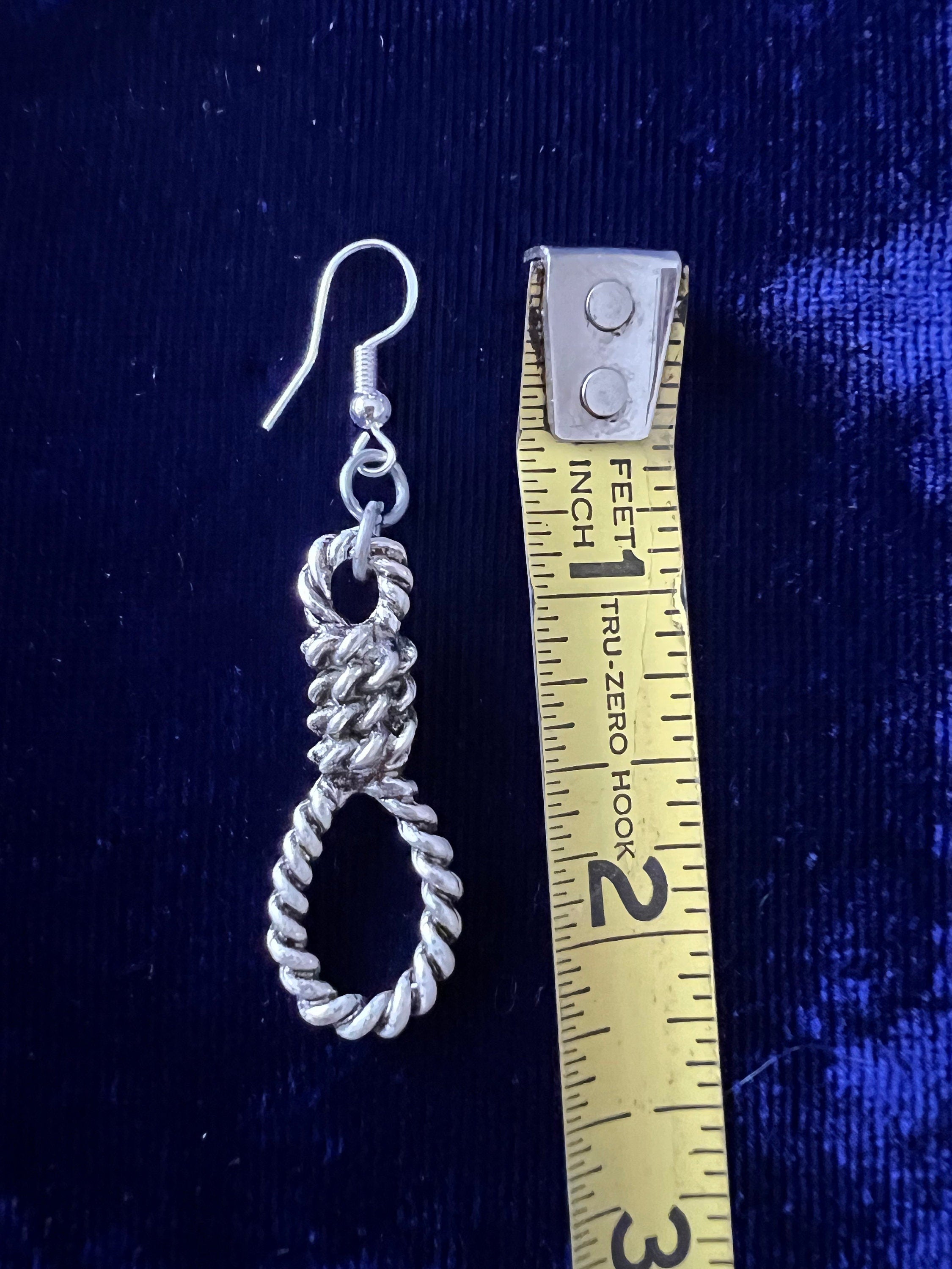 gothic earrings goth jewelry punk earrings goth jewellery noose earrings gothic accessories grunge