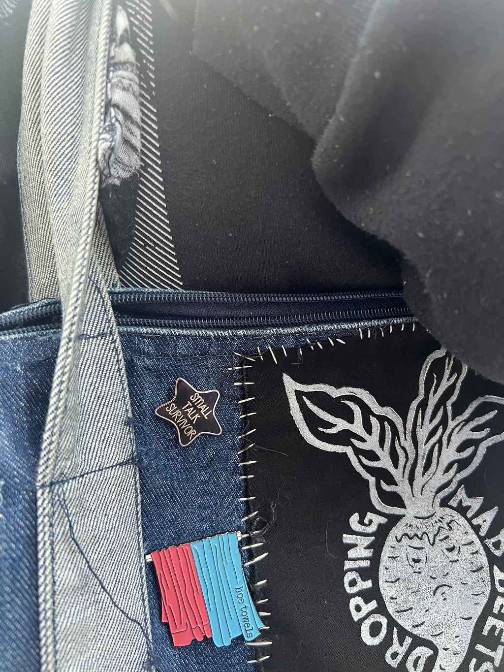 introvert goth pins and badges star enamel pins punk accessories gothic pinback buttons small talk survivor black star introvert gift dark