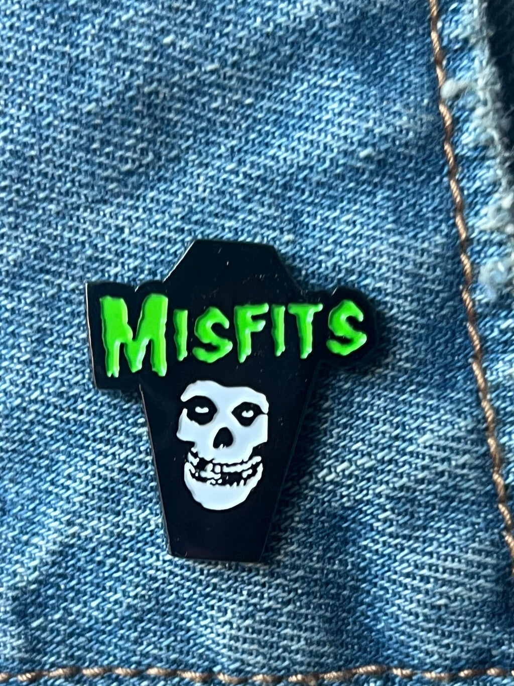The Misfits Coffin Shaped Enamel Pin